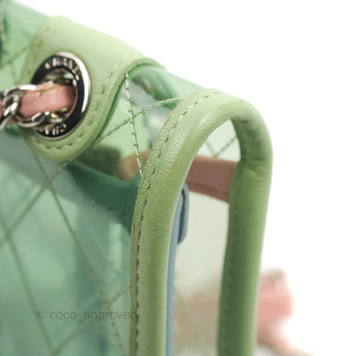 Chanel Coco Splash PVC Medium Flap Bag Blue/Green/Pink Silver Hardware
