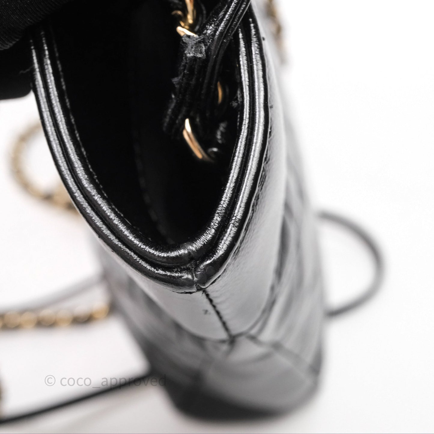 Chanel 31 Small Shopping Bag Shiny Lambskin Black Gold Hardware