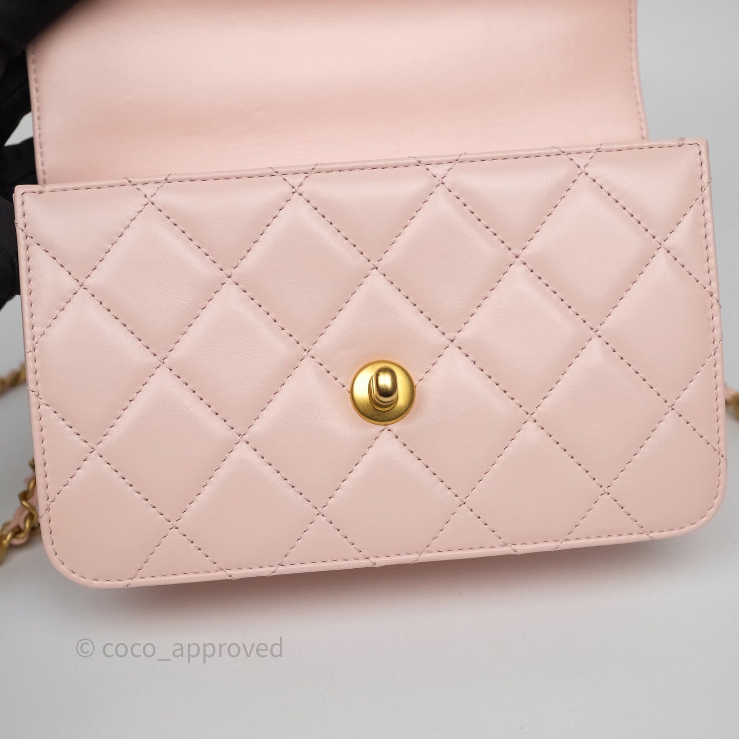 Chanel Quilted Mini Perfect Fit Adjustable Pink Calfskin Gold Hardware