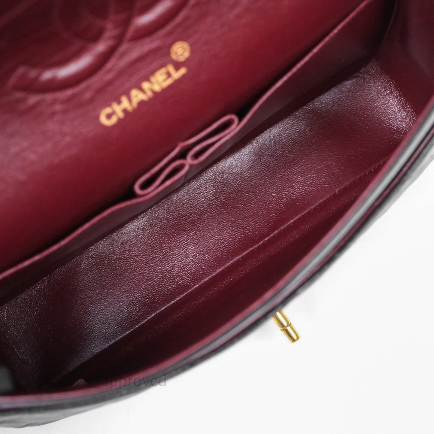 Chanel Classic Vintage Double Flap M/L Black Lambskin Gold Hardware