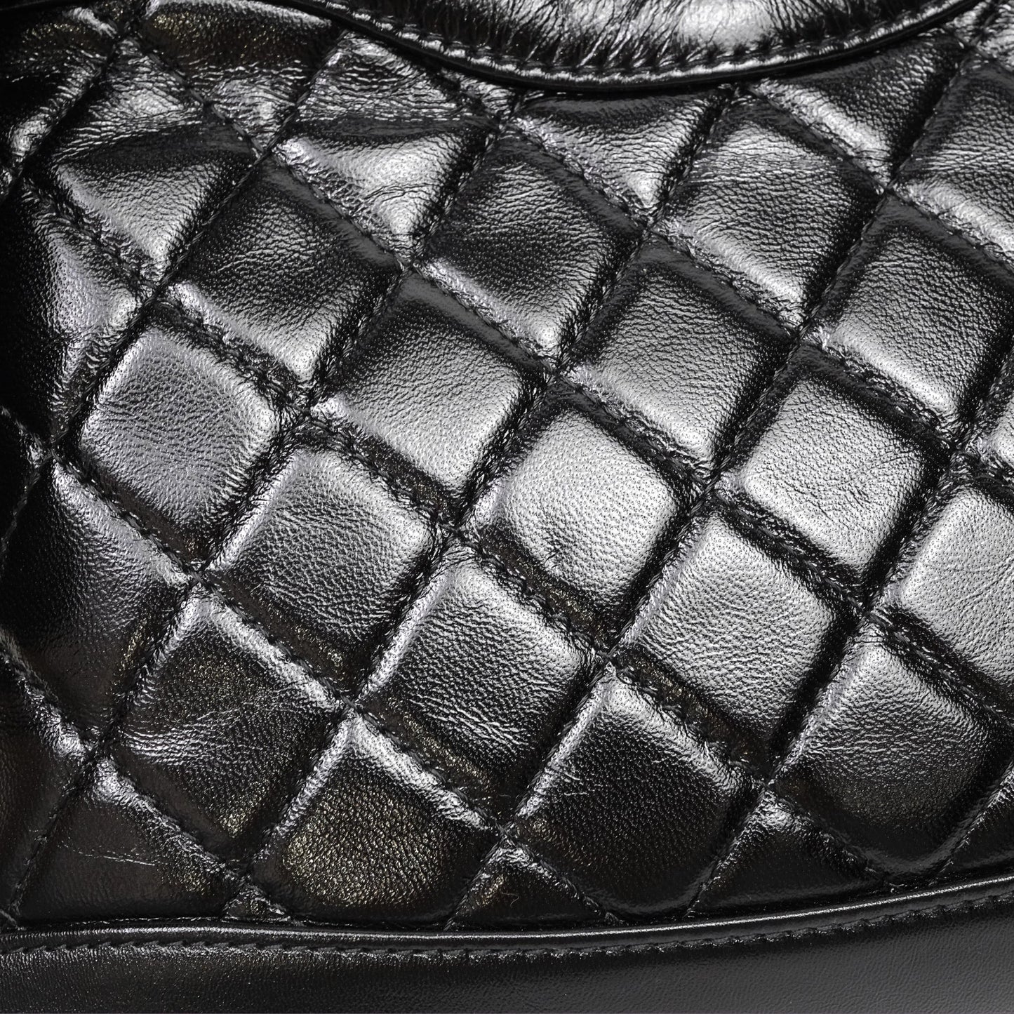 Chanel 31 Small Shopping Bag Shiny Lambskin Black Gold Hardware
