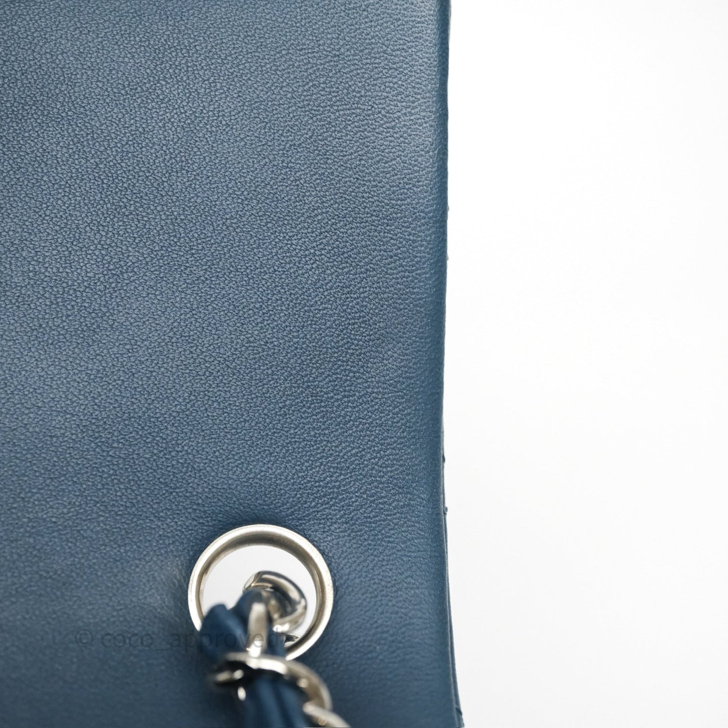 Chanel Quilted Mini Rectangular Navy Lambskin Silver Hardware