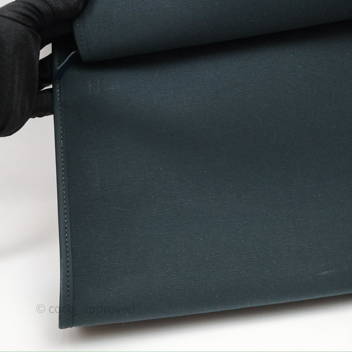 Hermes Herbag 31 Vert Cypres 6O/ Bleu Saphir 73 Palladium Hardware