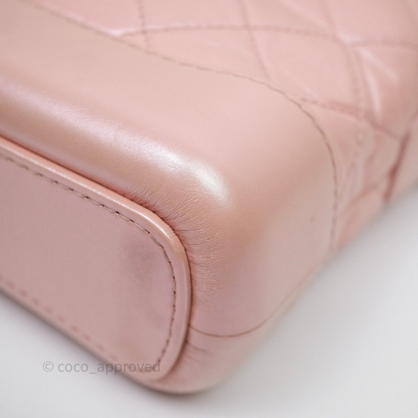 Chanel Small Gabrielle Hobo Iridescent Pink Aged Calfskin Mixed Hardware