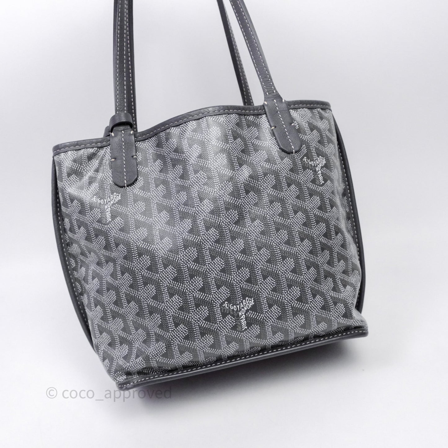 Goyard Anjou Mini Bag Goyardine Canvas Grey