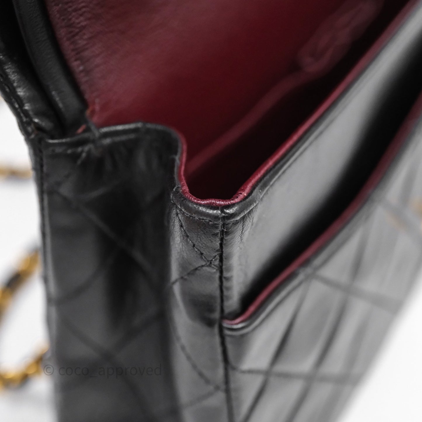 Chanel Classic Vintage Double Flap M/L Black Lambskin Gold Hardware