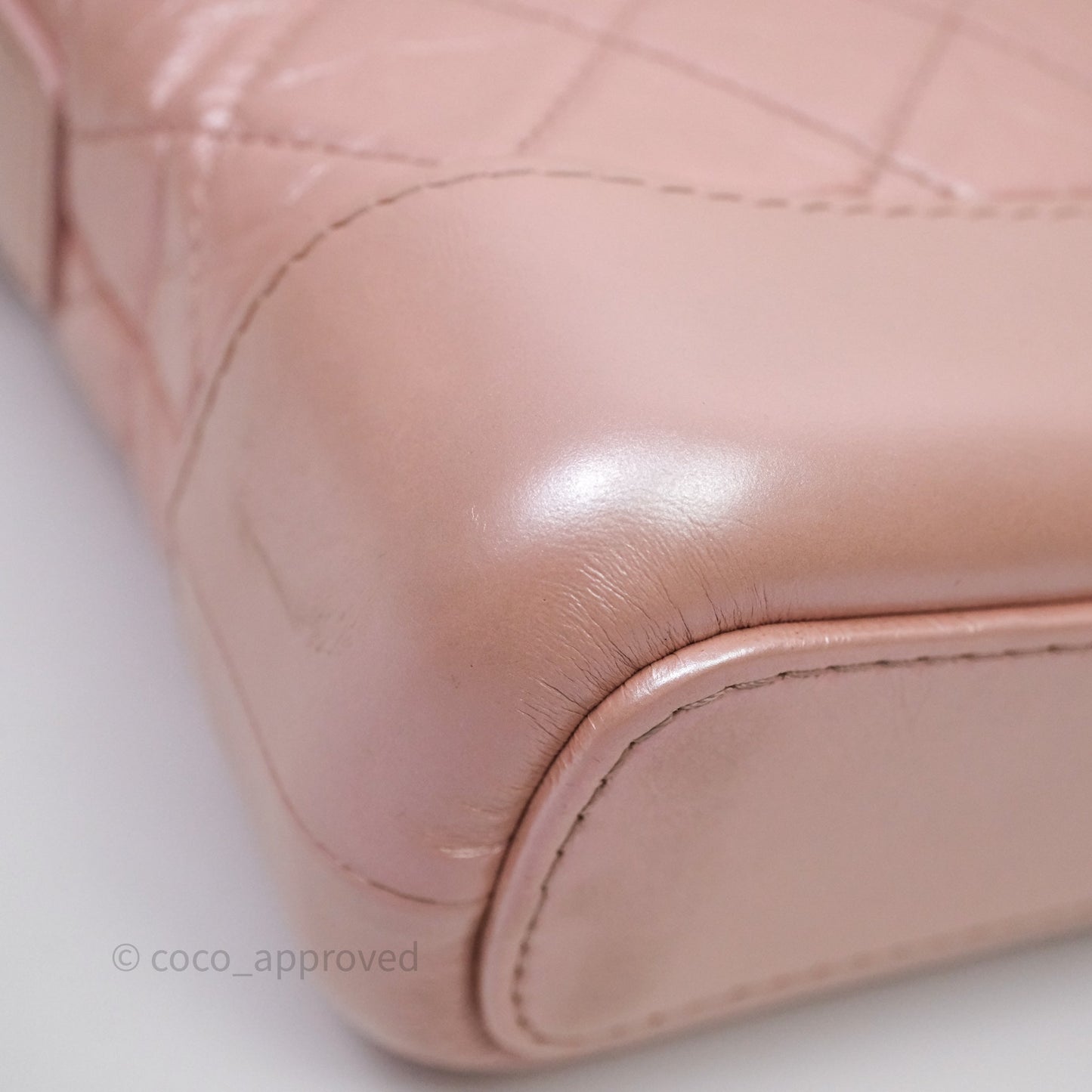 Chanel Small Gabrielle Hobo Iridescent Pink Aged Calfskin Mixed Hardware