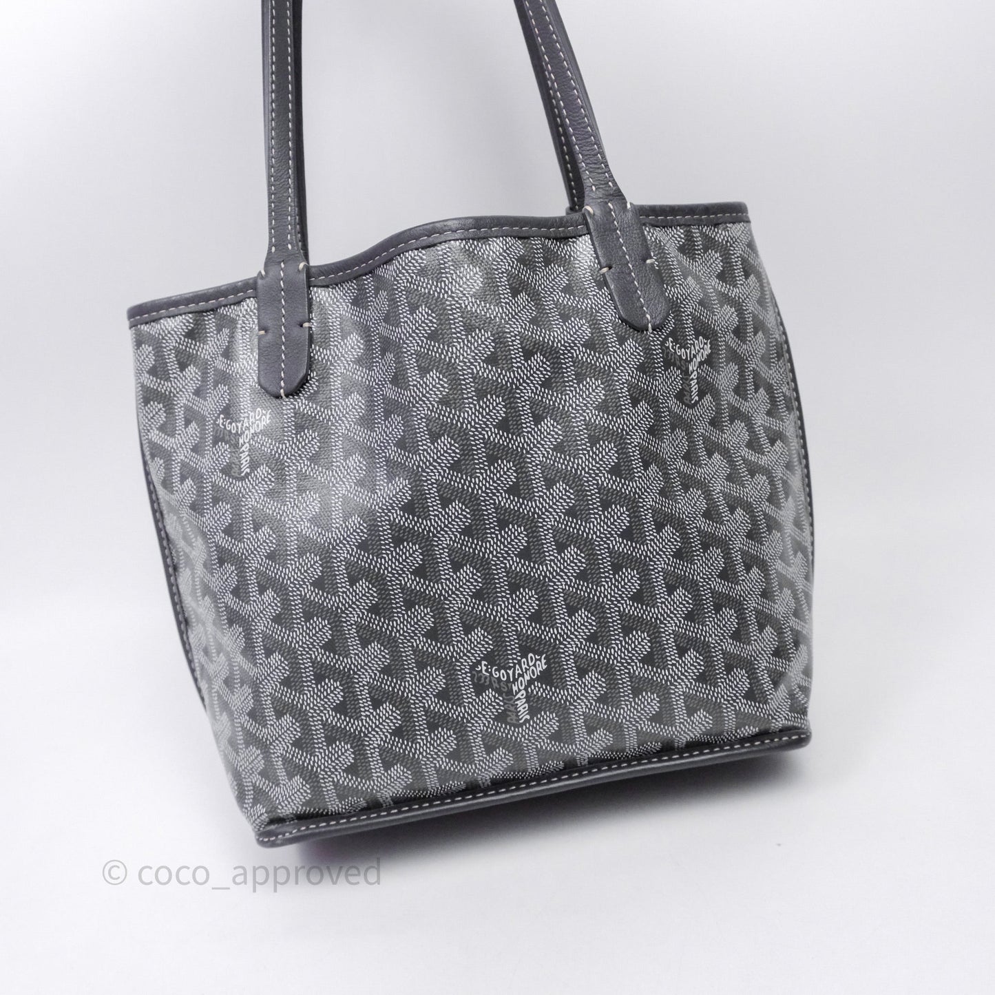 Goyard Anjou Mini Bag Goyardine Canvas Grey
