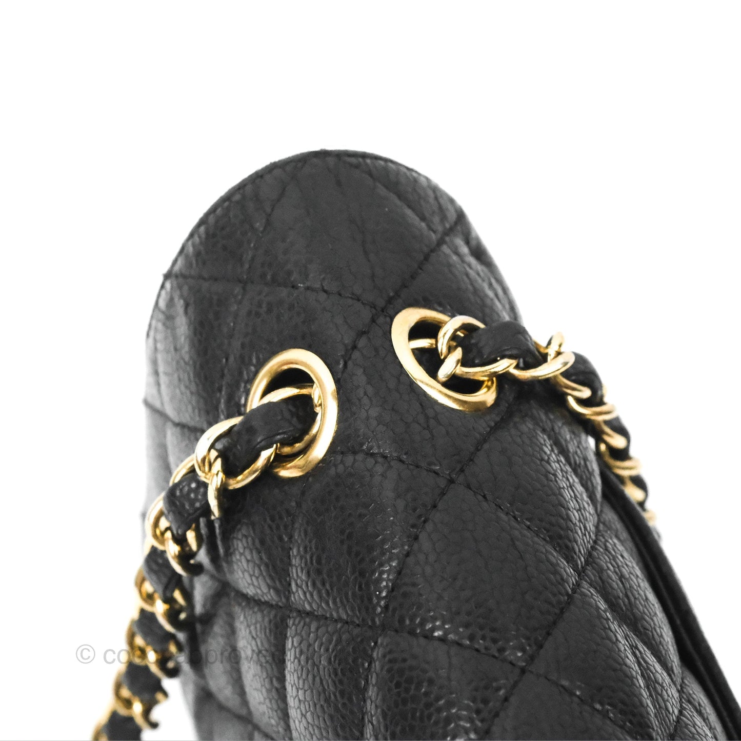 Chanel Classic M/L Medium Flap Quilted Black Caviar Gold Hardware