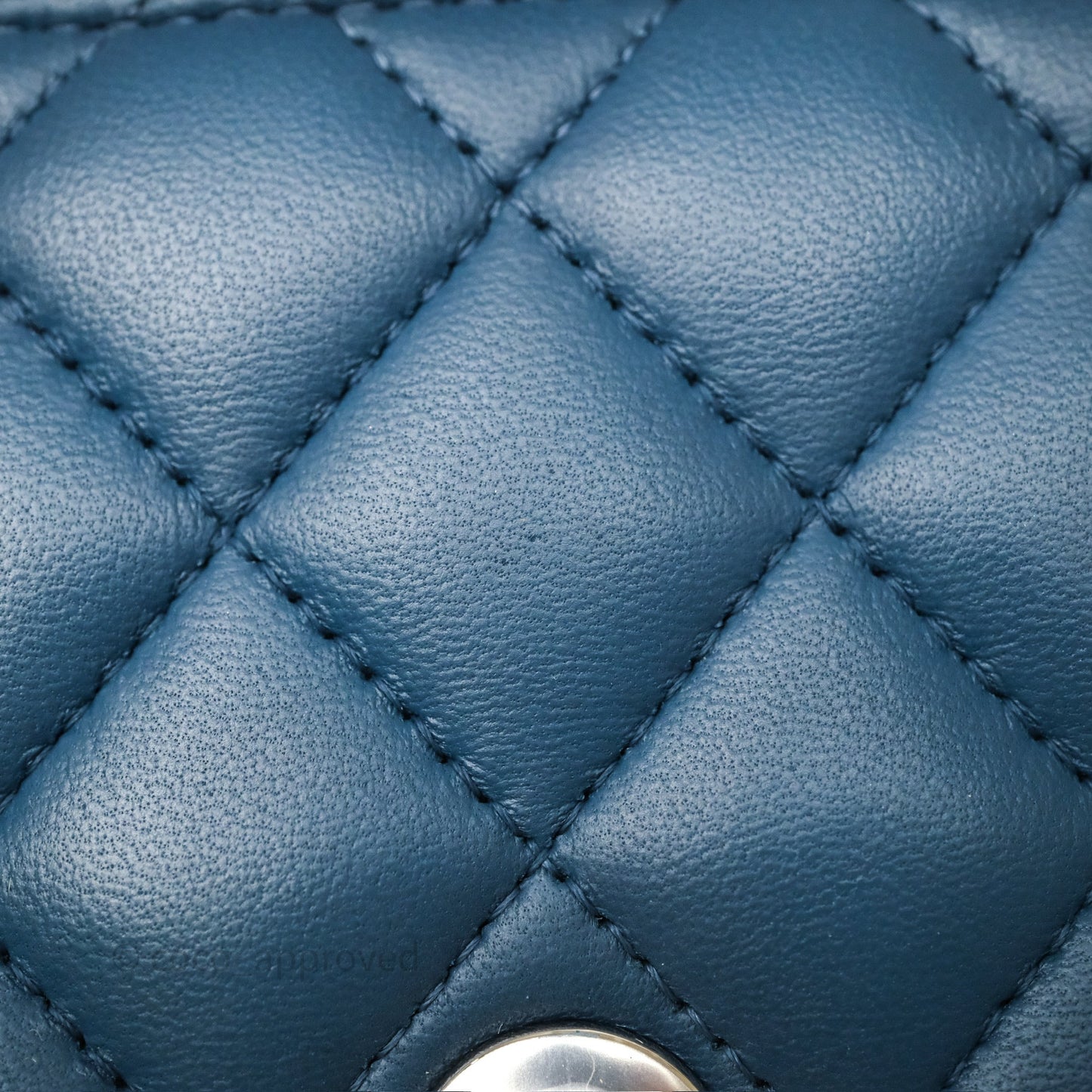 Chanel Quilted Mini Rectangular Navy Lambskin Silver Hardware