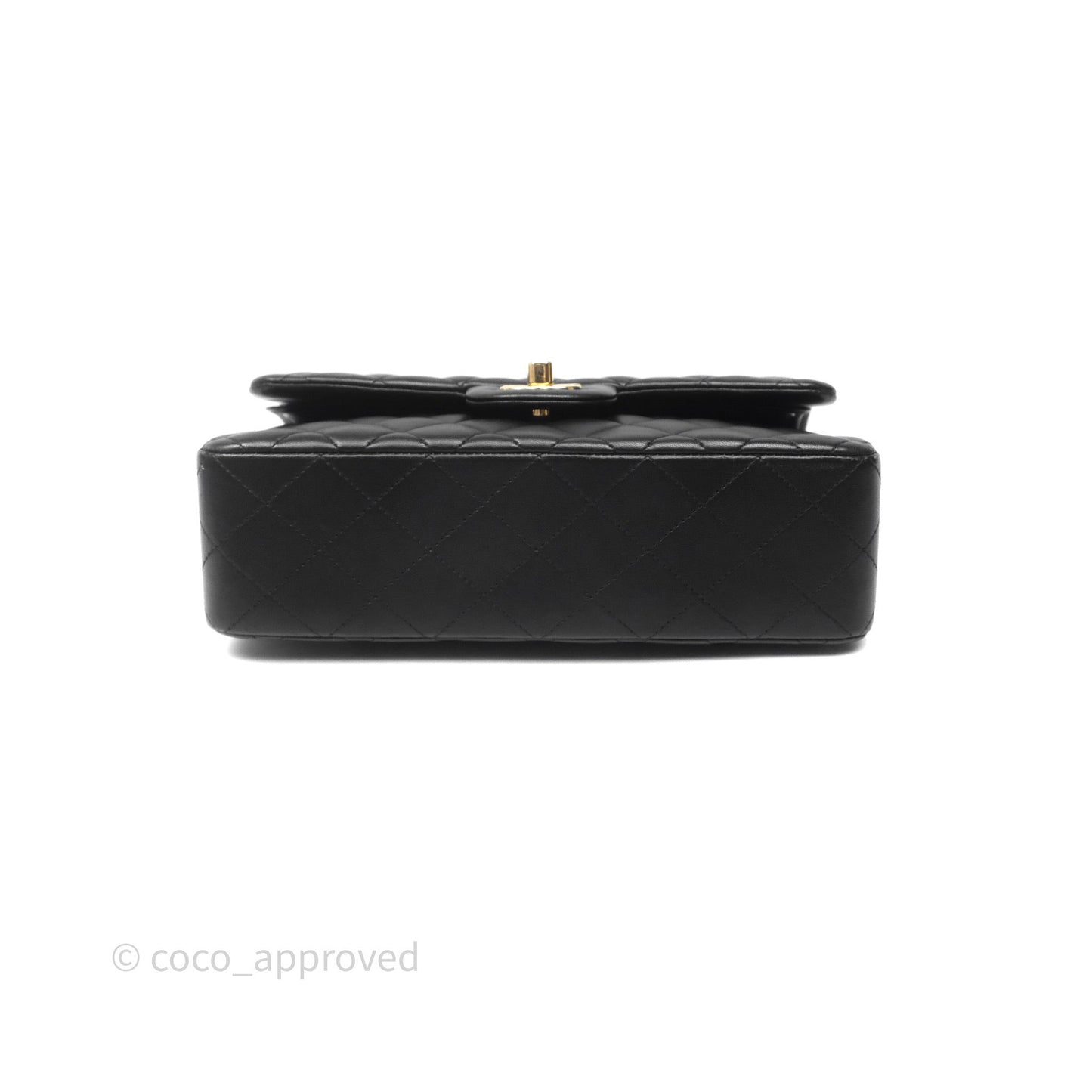 Chanel Small Classic Flap Quilted Black Lambskin Gold Hardware