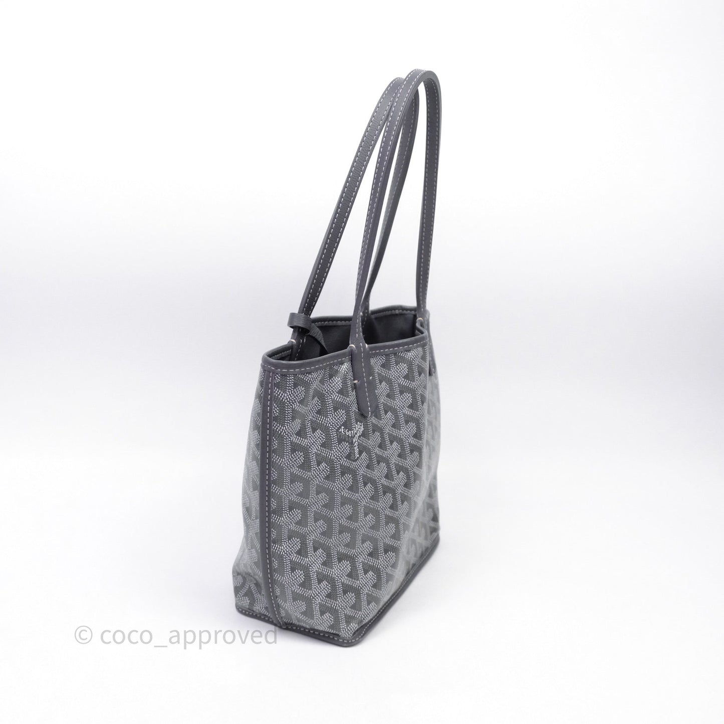 Goyard Anjou Mini Bag Goyardine Canvas Grey