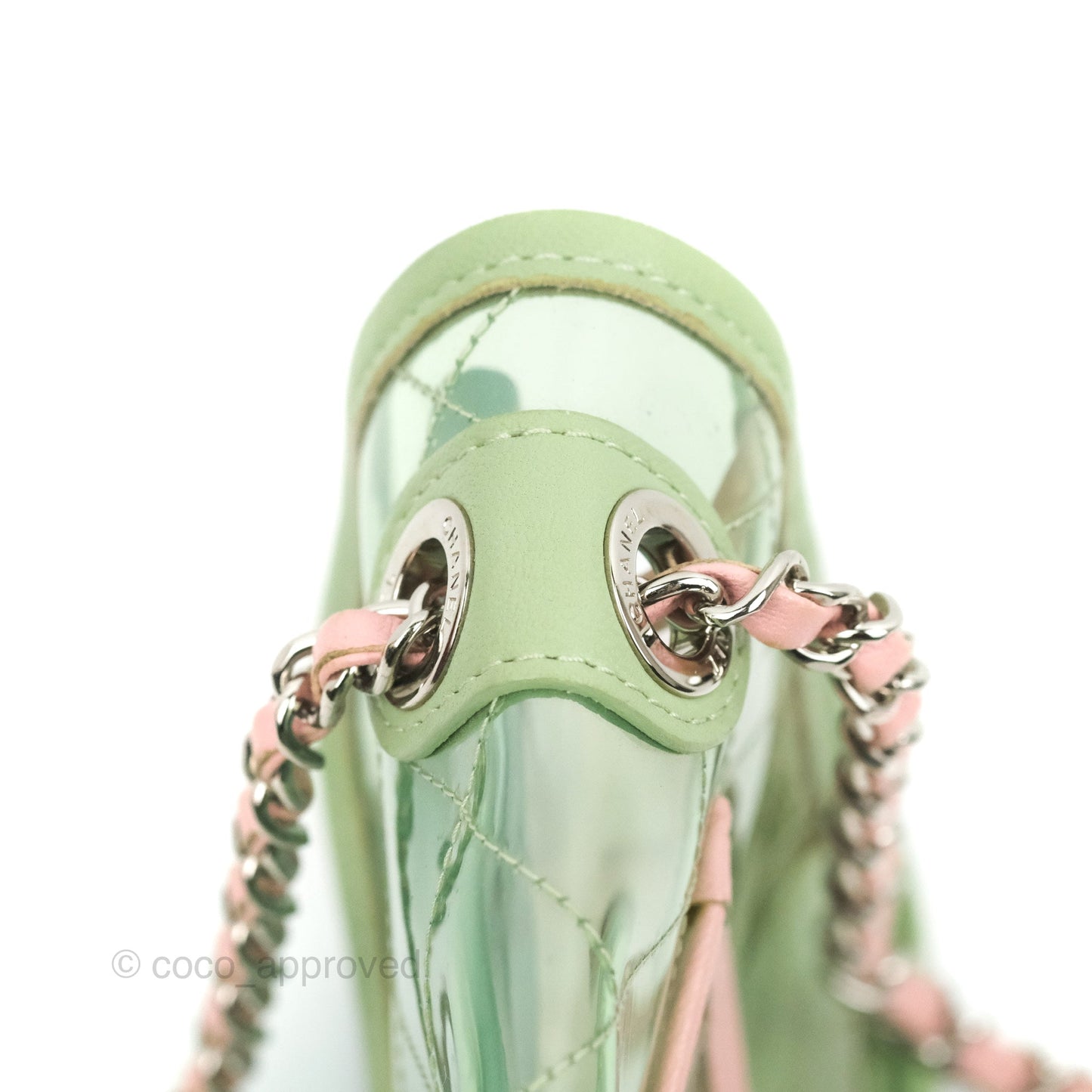 Chanel Coco Splash PVC Medium Flap Bag Blue/Green/Pink Silver Hardware