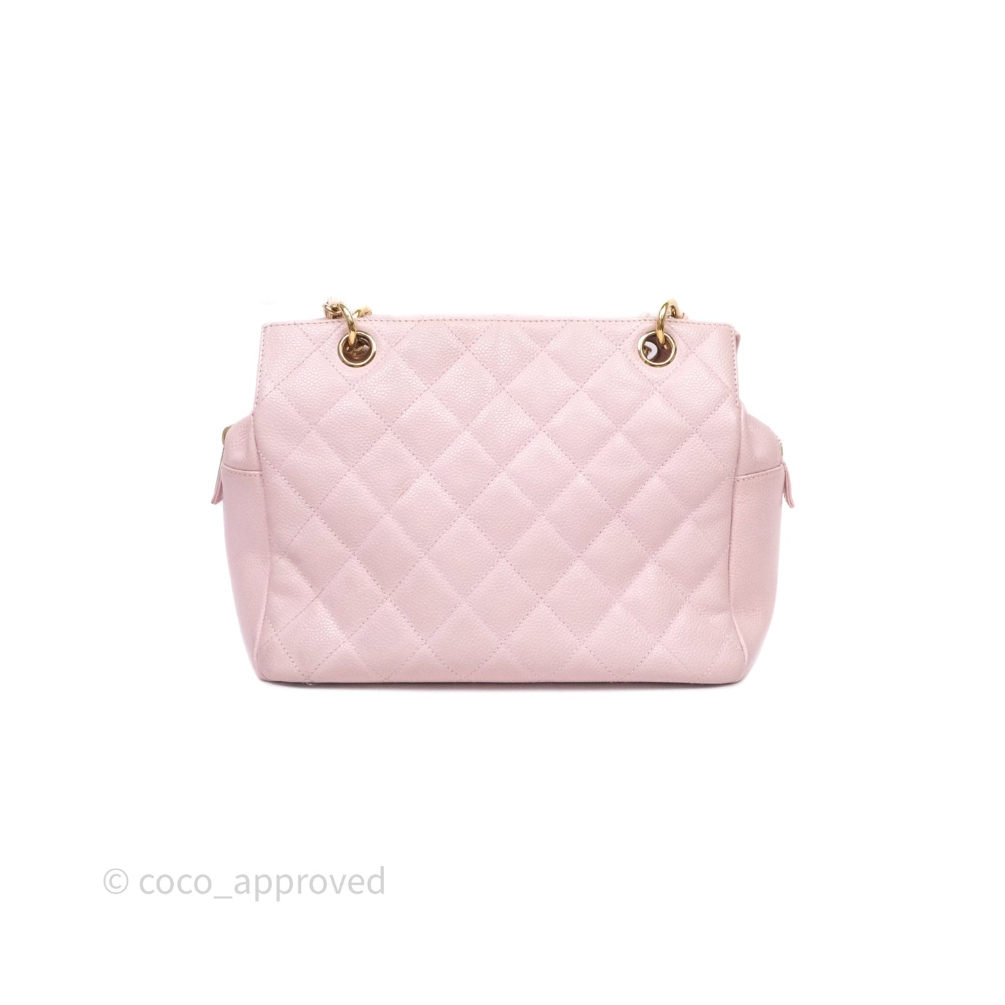 Chanel PTT Petite Timeless Shopping Tote Bag Pink Caviar Gold Hardware