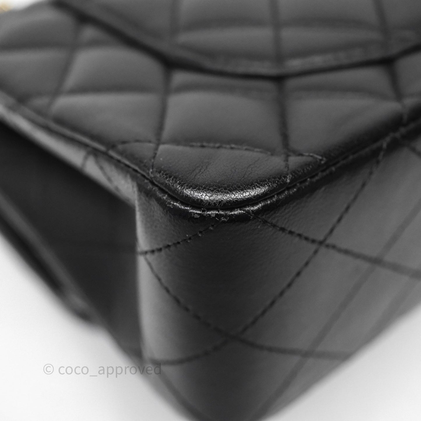 Chanel Small Classic Flap Quilted Black Lambskin Gold Hardware