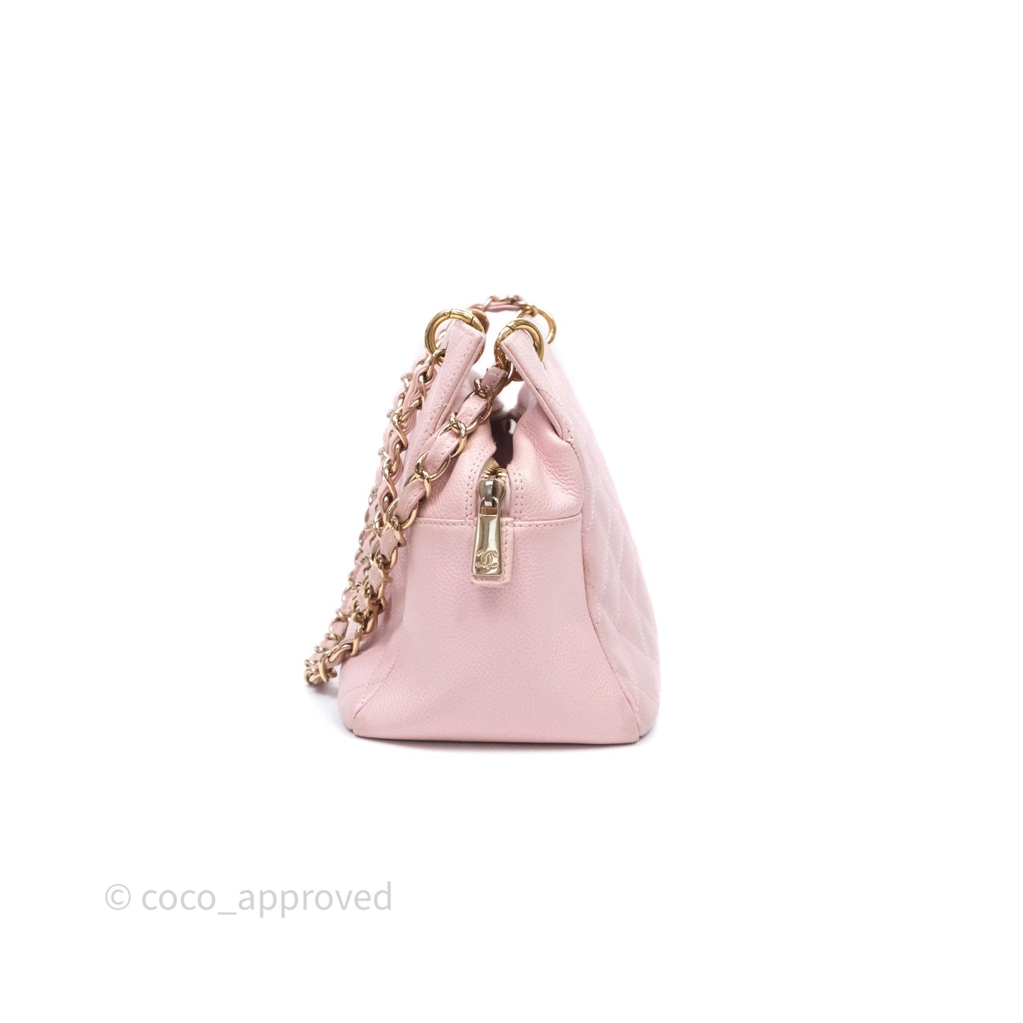 Chanel PTT Petite Timeless Shopping Tote Bag Pink Caviar Gold Hardware