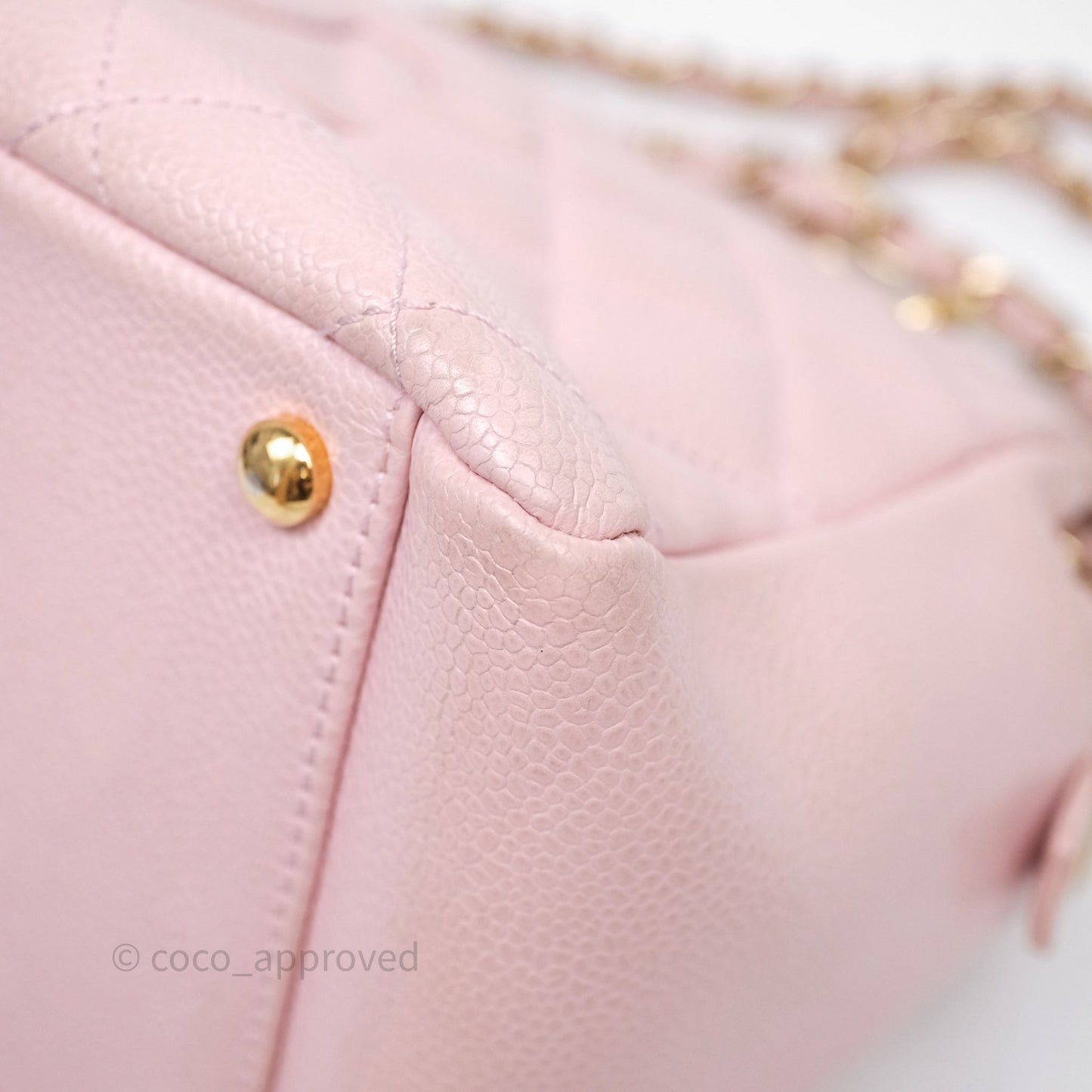 Chanel PTT Petite Timeless Shopping Tote Bag Pink Caviar Gold Hardware