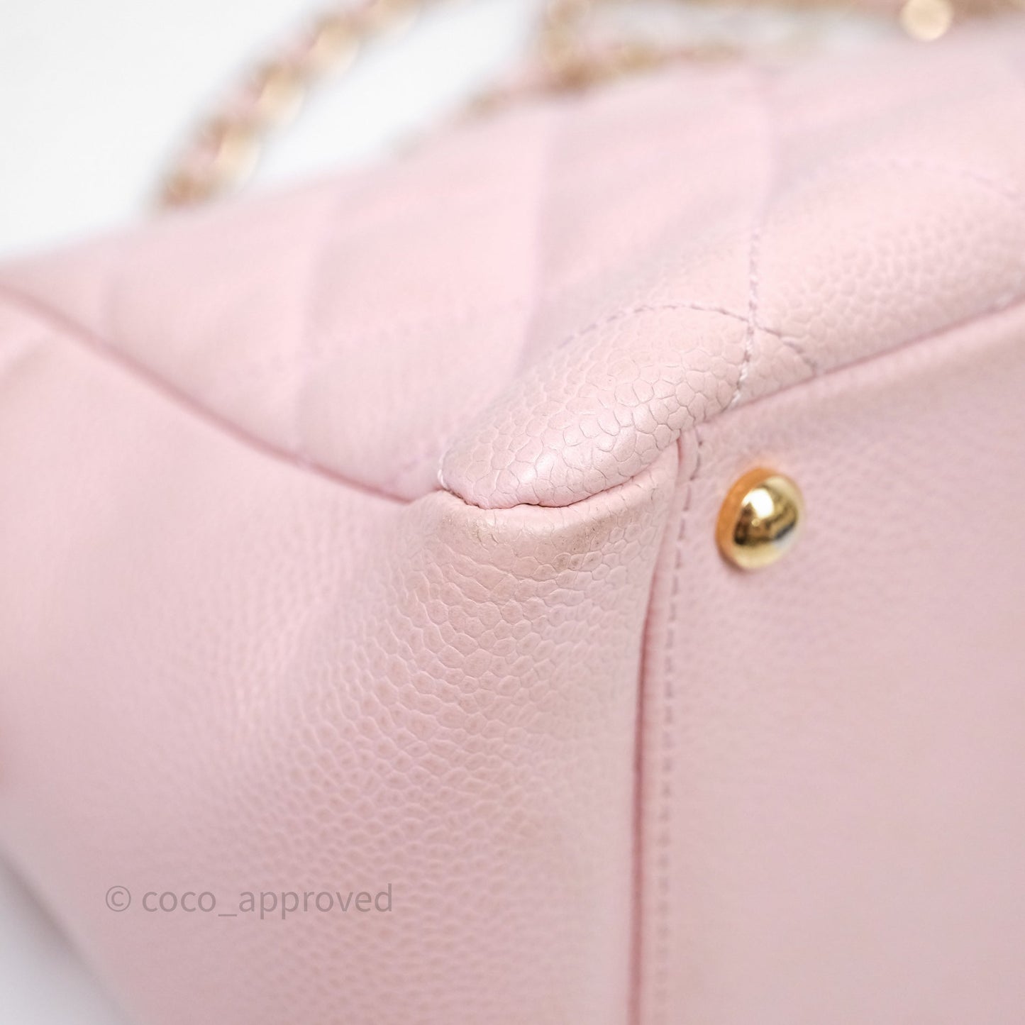 Chanel PTT Petite Timeless Shopping Tote Bag Pink Caviar Gold Hardware