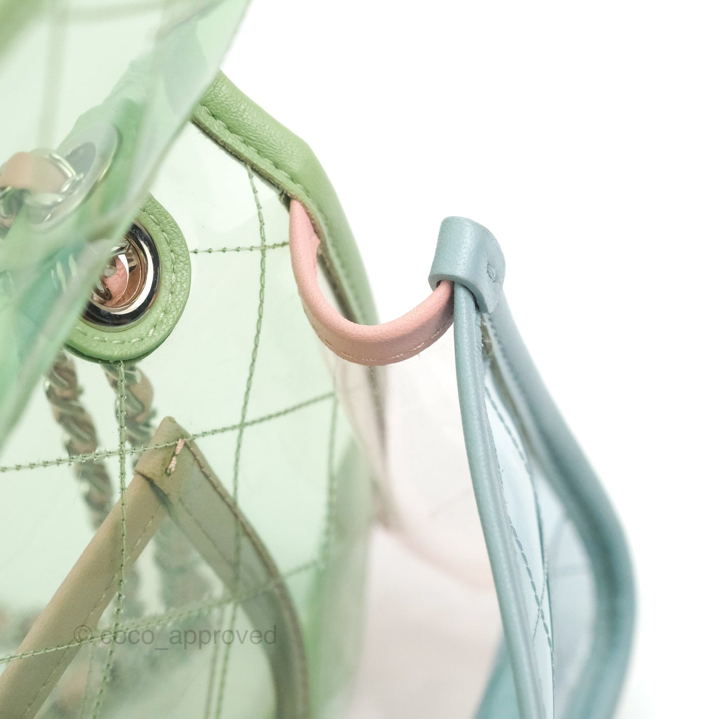 Chanel Coco Splash PVC Medium Flap Bag Blue/Green/Pink Silver Hardware