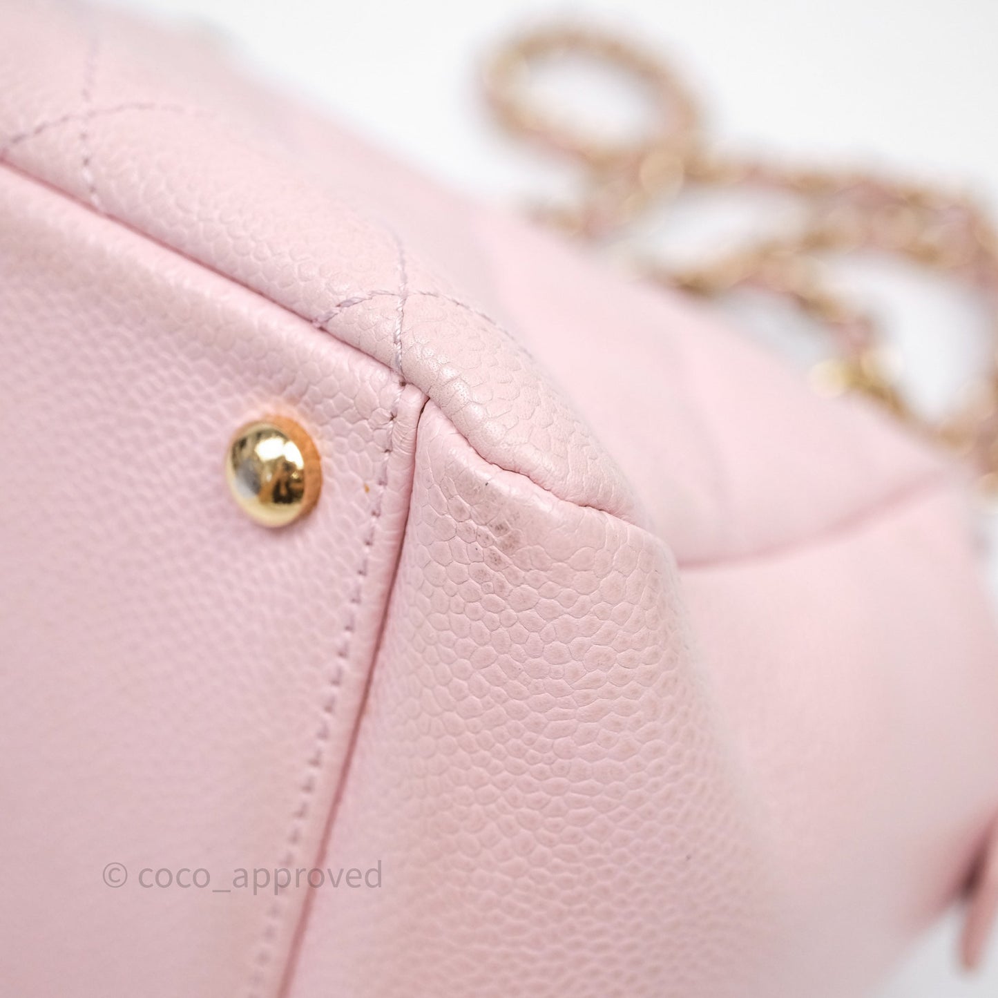 Chanel PTT Petite Timeless Shopping Tote Bag Pink Caviar Gold Hardware