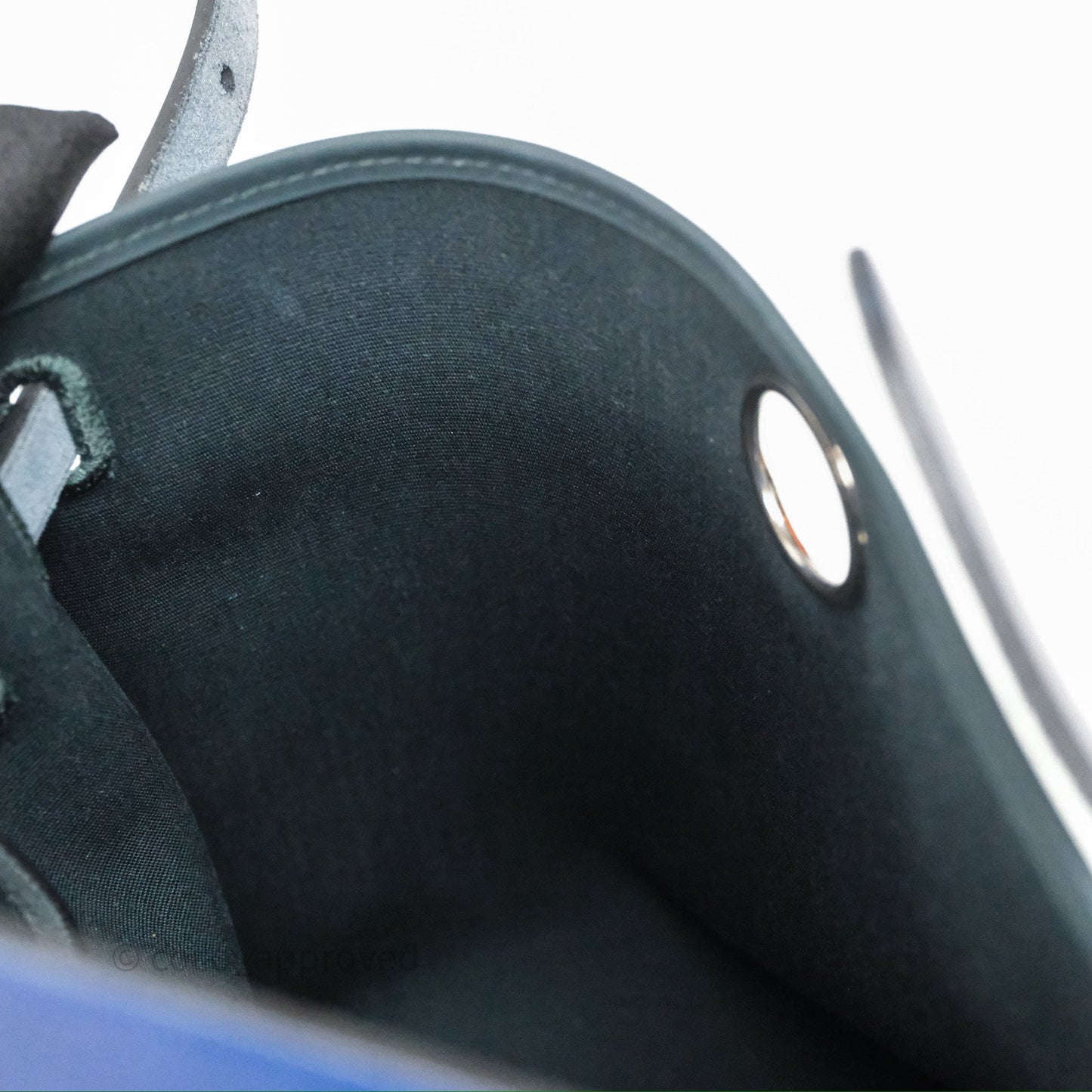 Hermes Herbag 31 Vert Cypres 6O/ Bleu Saphir 73 Palladium Hardware