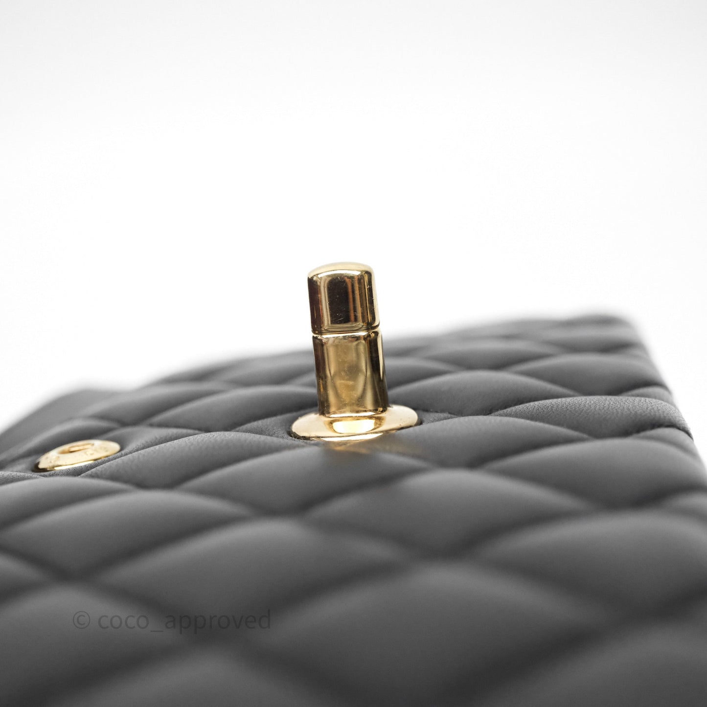Chanel Small Classic Flap Quilted Black Lambskin Gold Hardware