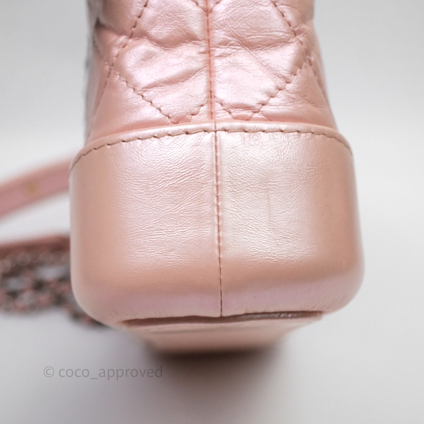 Chanel Small Gabrielle Hobo Iridescent Pink Aged Calfskin Mixed Hardware