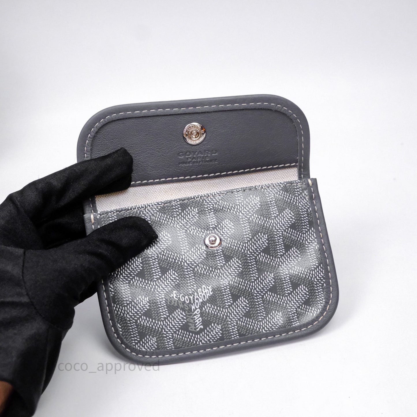 Goyard Anjou Mini Bag Goyardine Canvas Grey