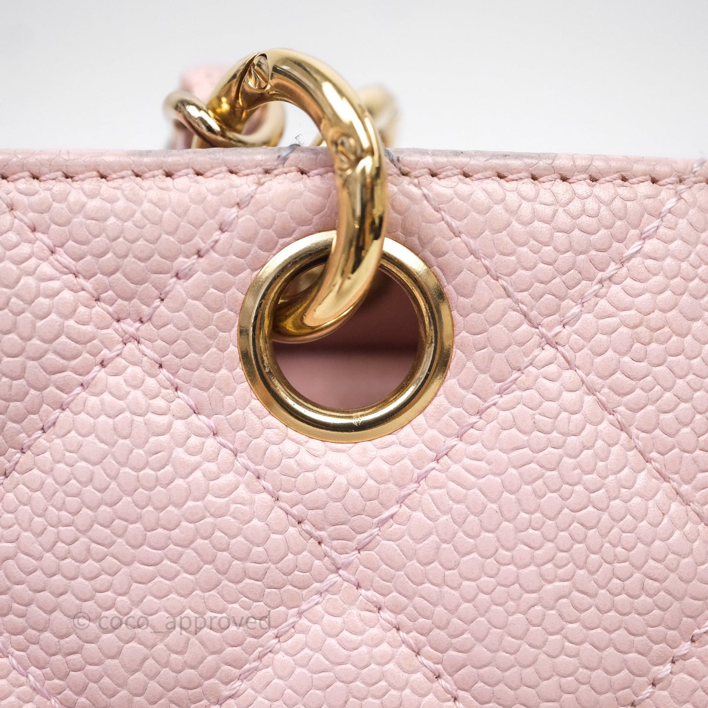 Chanel PTT Petite Timeless Shopping Tote Bag Pink Caviar Gold Hardware