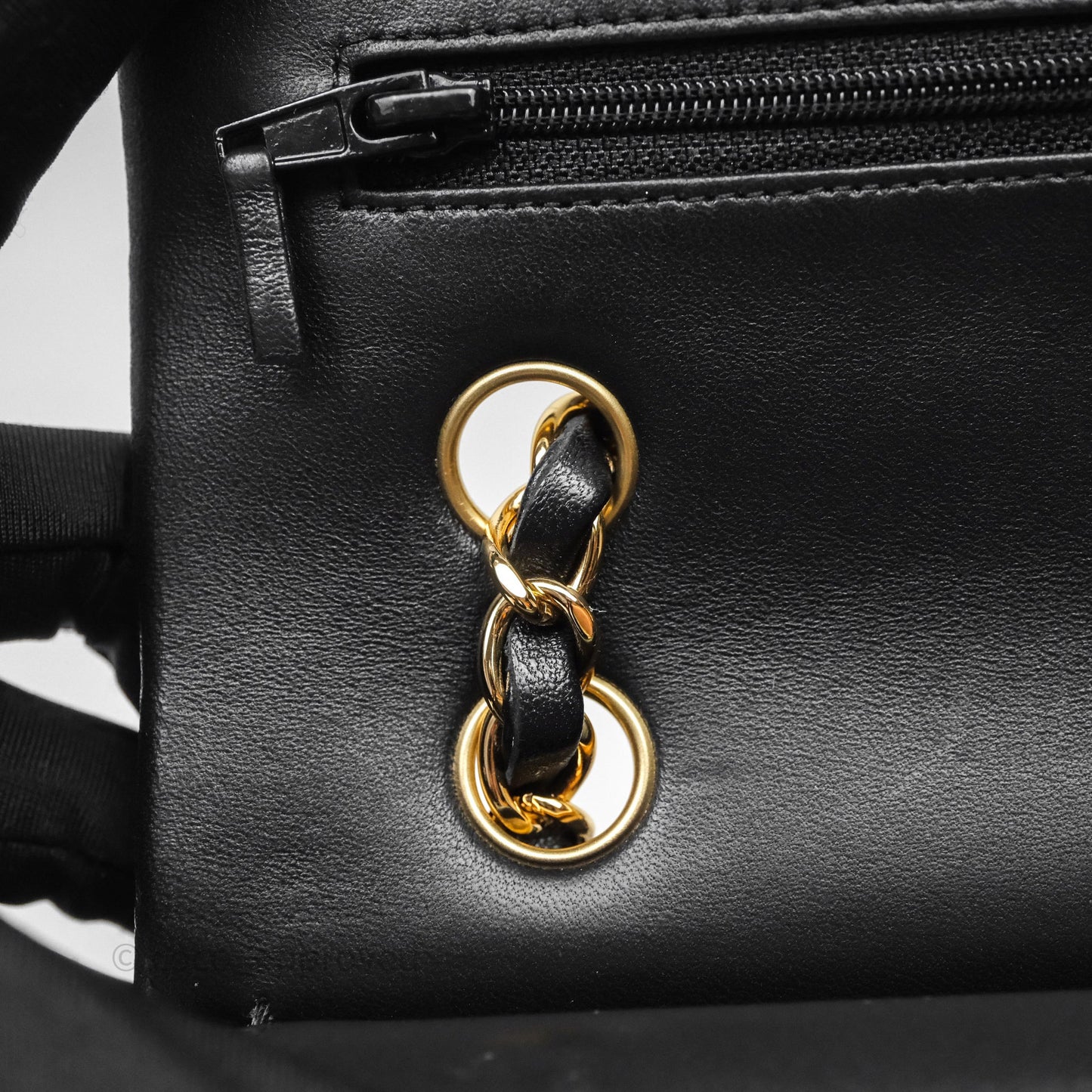 Chanel Small Classic Flap Quilted Black Lambskin Gold Hardware