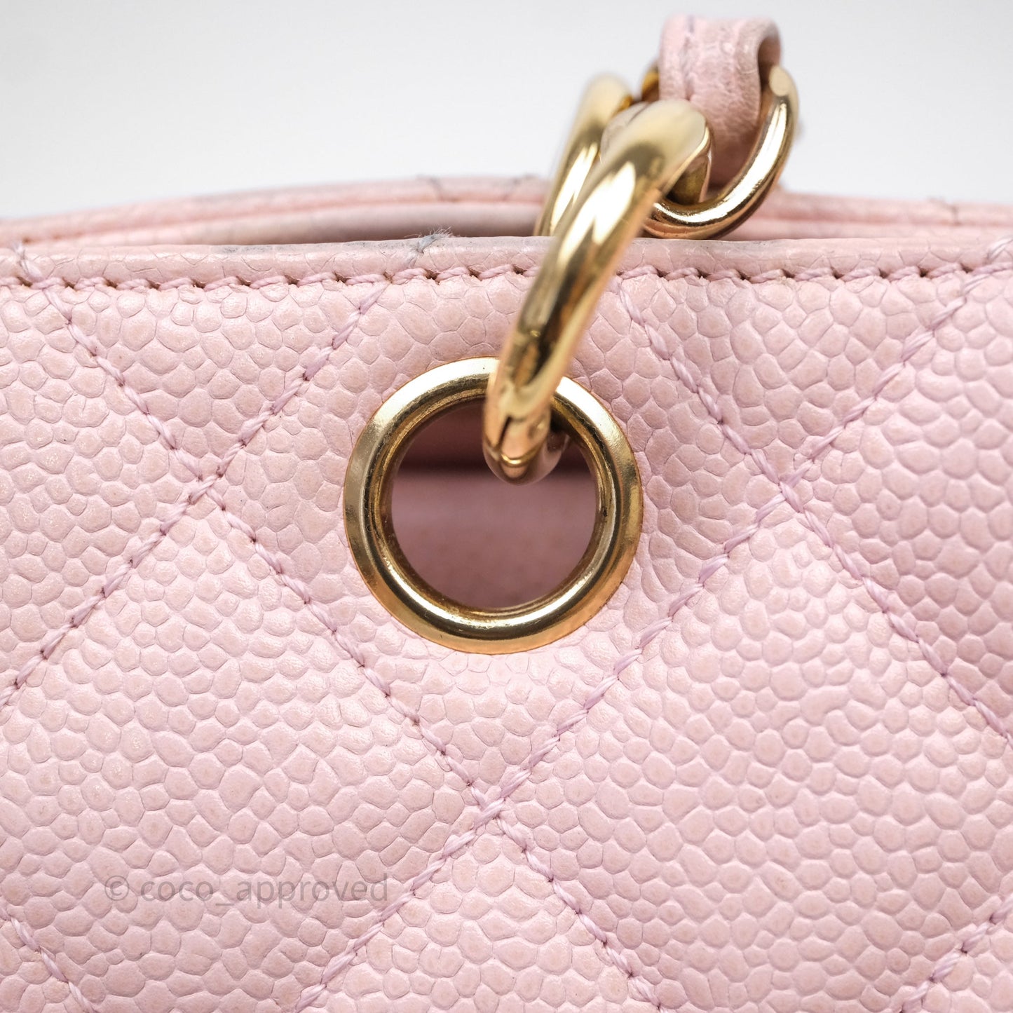 Chanel PTT Petite Timeless Shopping Tote Bag Pink Caviar Gold Hardware