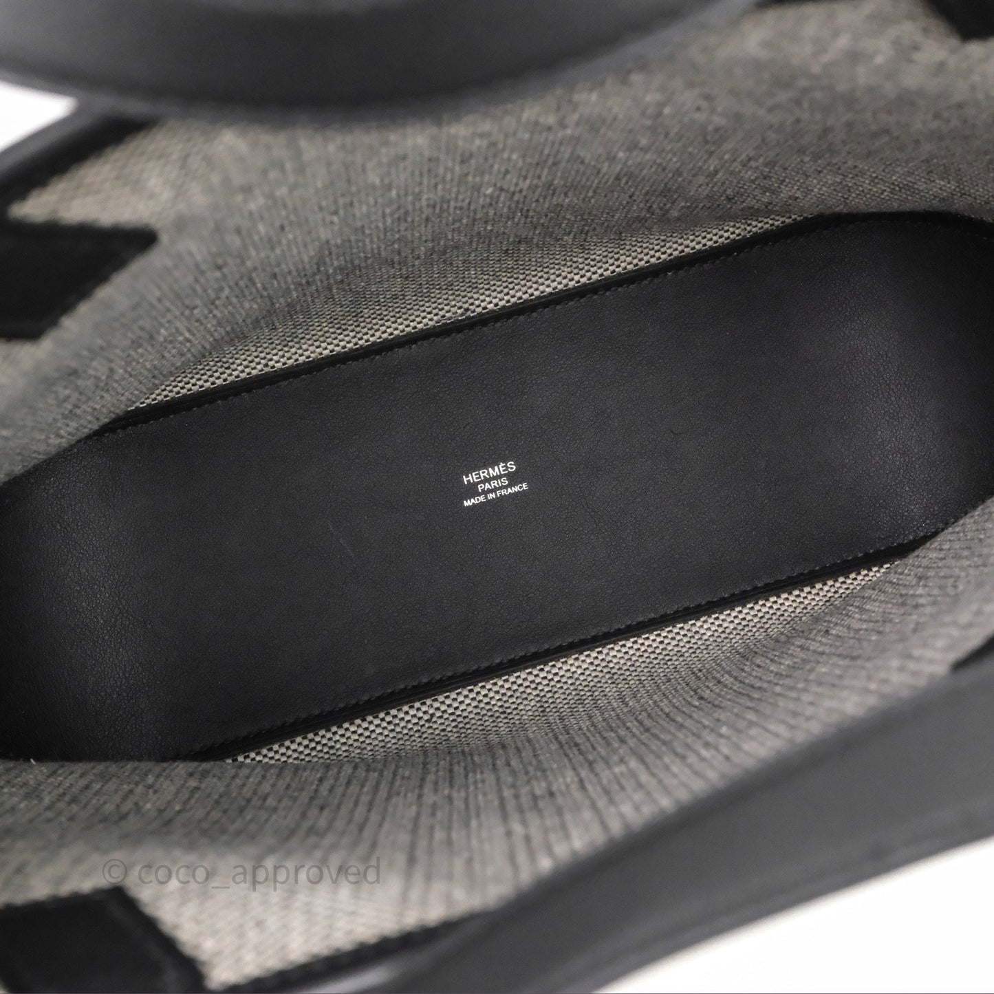 Hermès Cabas H En Biais 27 Noir 89 Swift/Canvas