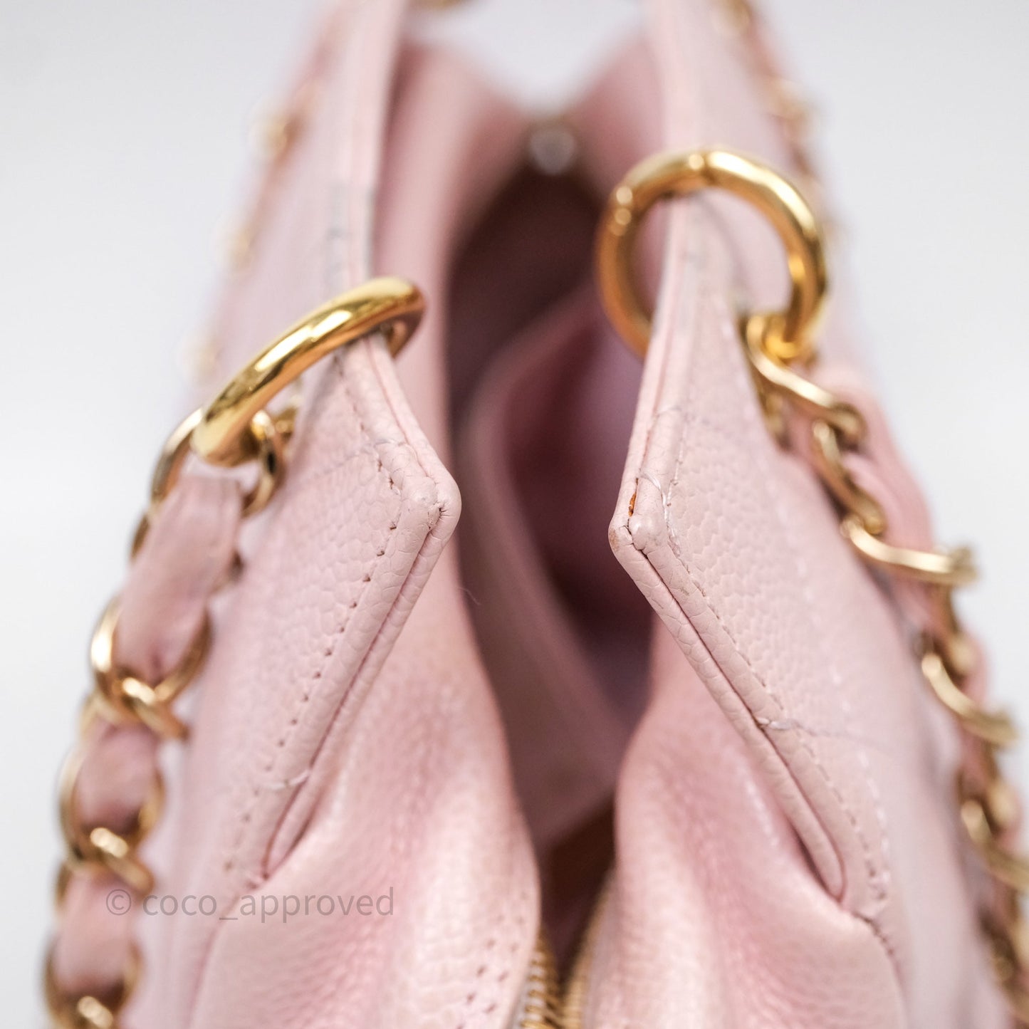 Chanel PTT Petite Timeless Shopping Tote Bag Pink Caviar Gold Hardware