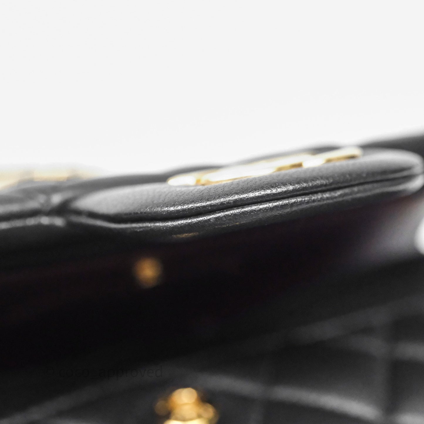 Chanel Small Classic Flap Quilted Black Lambskin Gold Hardware