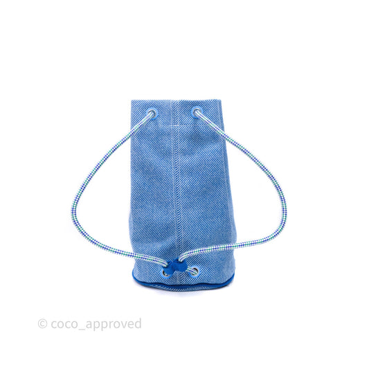 Hermes Les Cabanes Duffle Bag 7F Bleu Paon