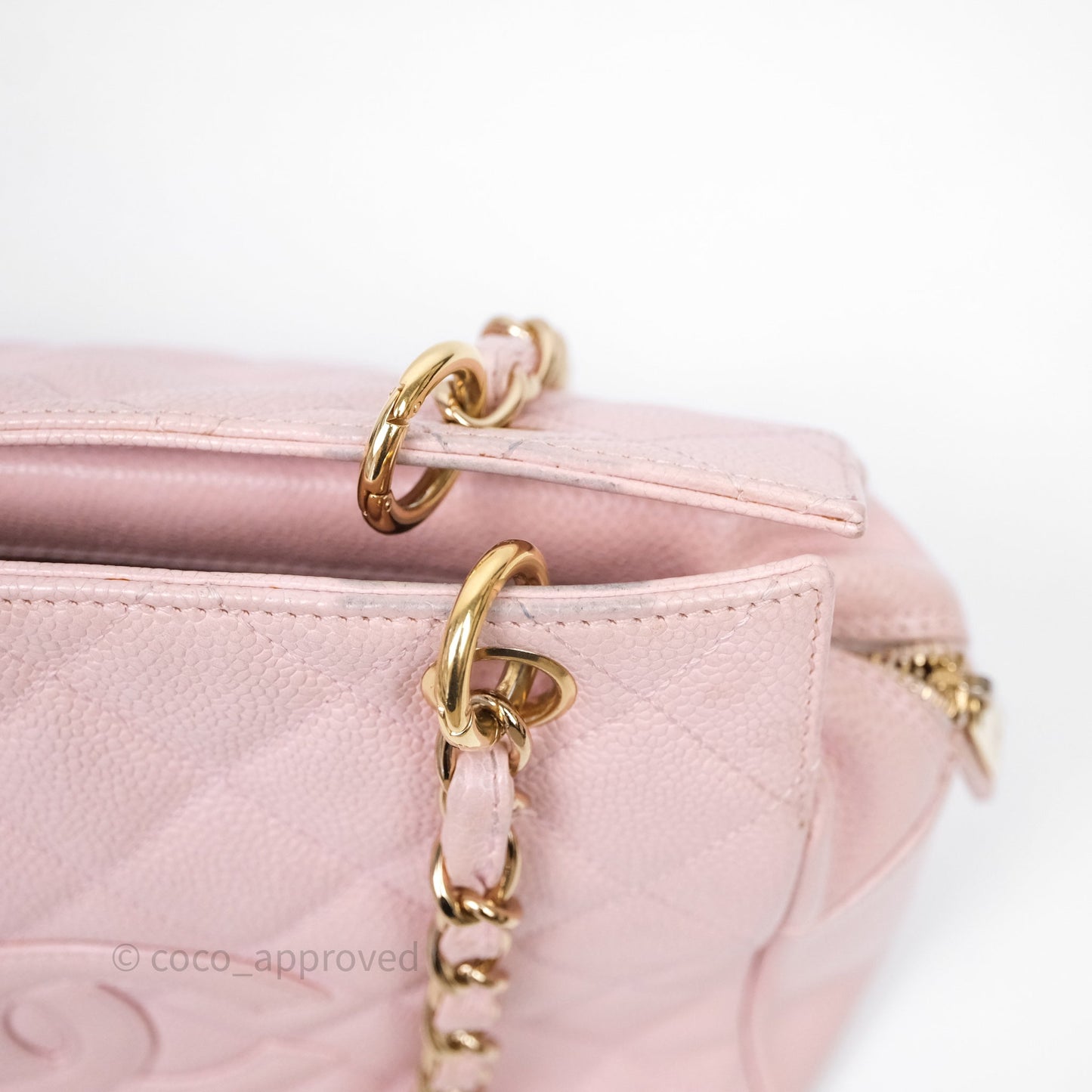 Chanel PTT Petite Timeless Shopping Tote Bag Pink Caviar Gold Hardware