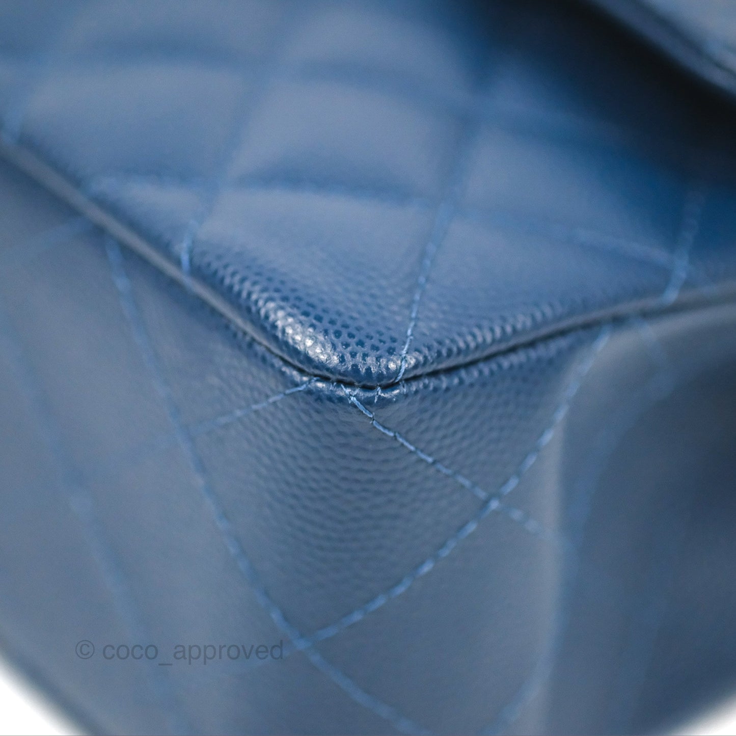 Chanel Small Classic Quilted Flap Navy Caviar Gold Hardware