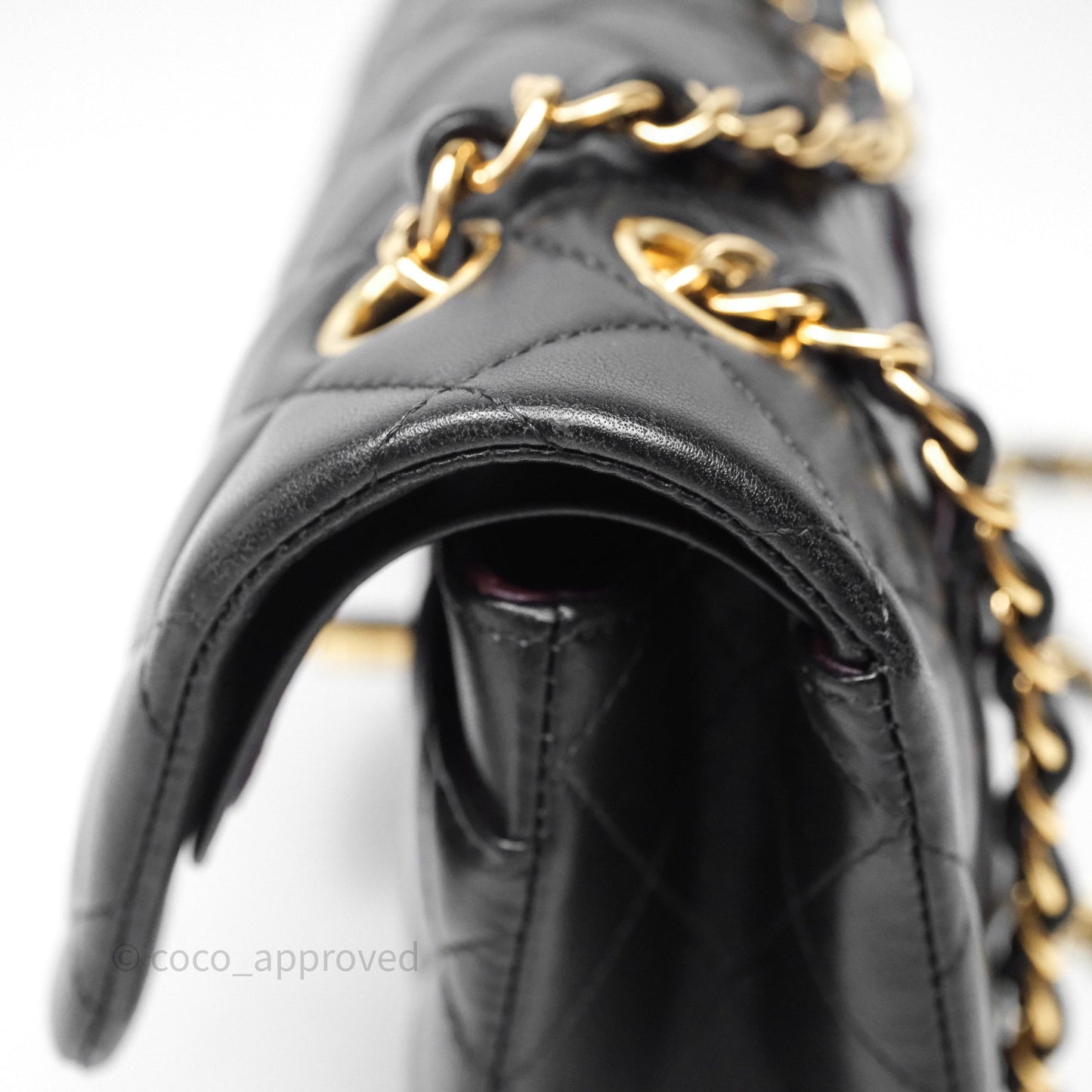 Chanel Small Classic Flap Quilted Black Lambskin Gold Hardware