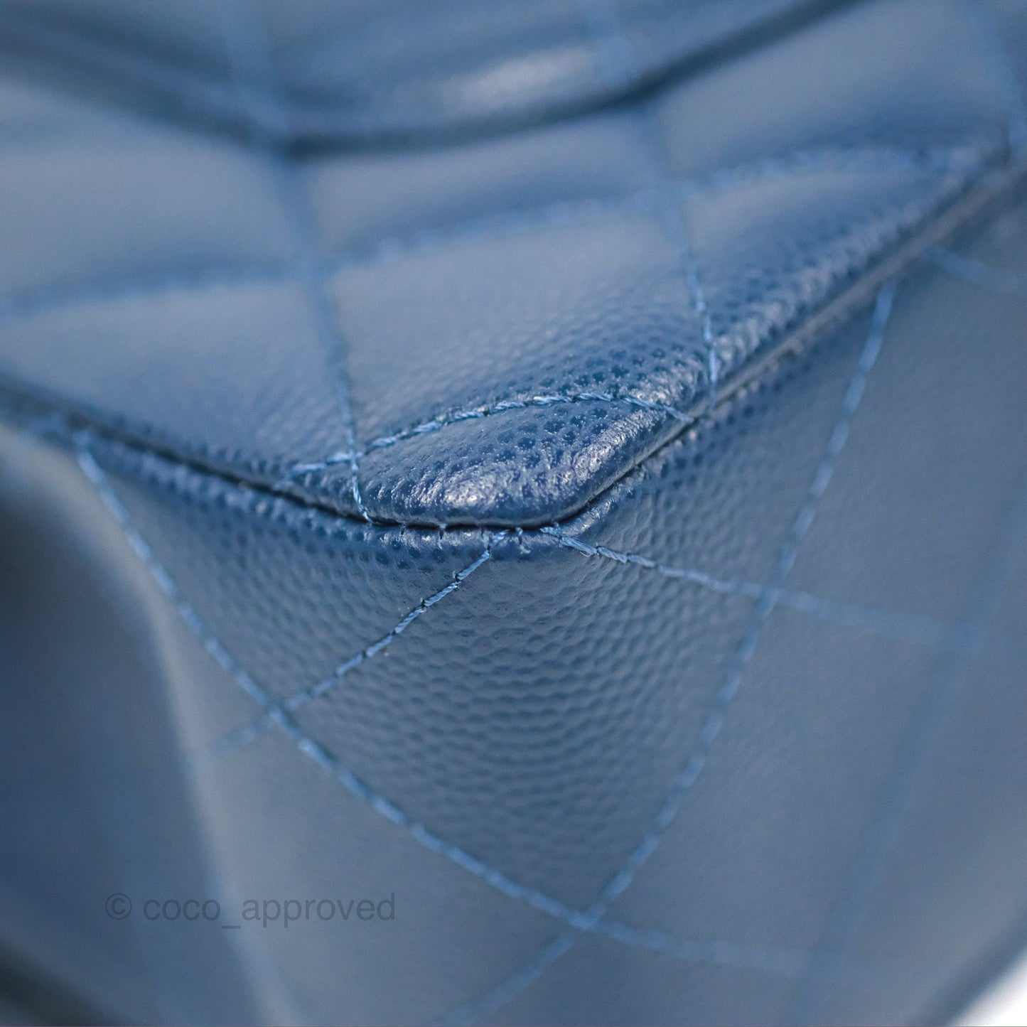 Chanel Small Classic Quilted Flap Navy Caviar Gold Hardware