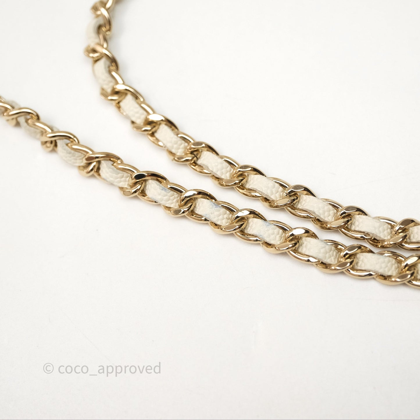 Chanel Vanity with Chain Ivory Cream Caviar Gold Hardware