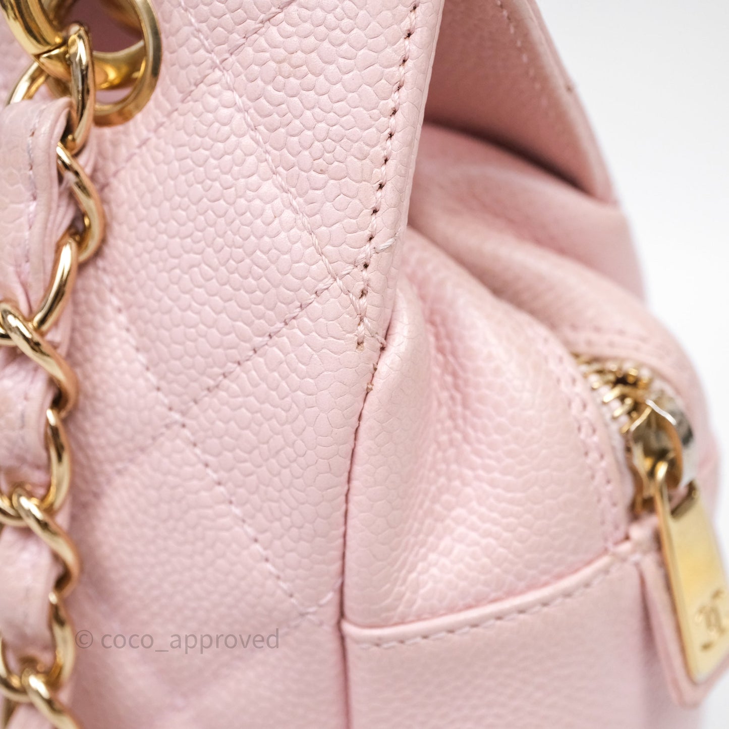 Chanel PTT Petite Timeless Shopping Tote Bag Pink Caviar Gold Hardware