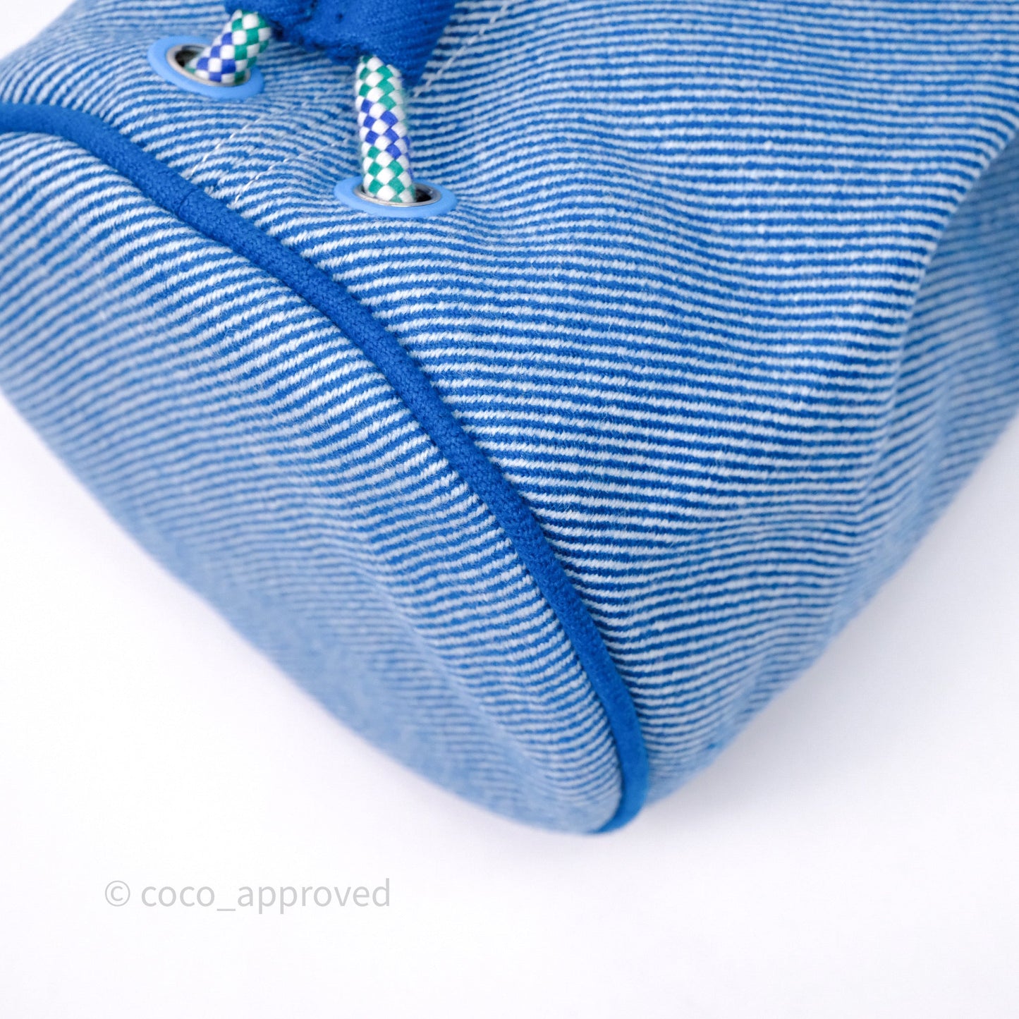 Hermes Les Cabanes Duffle Bag 7F Bleu Paon