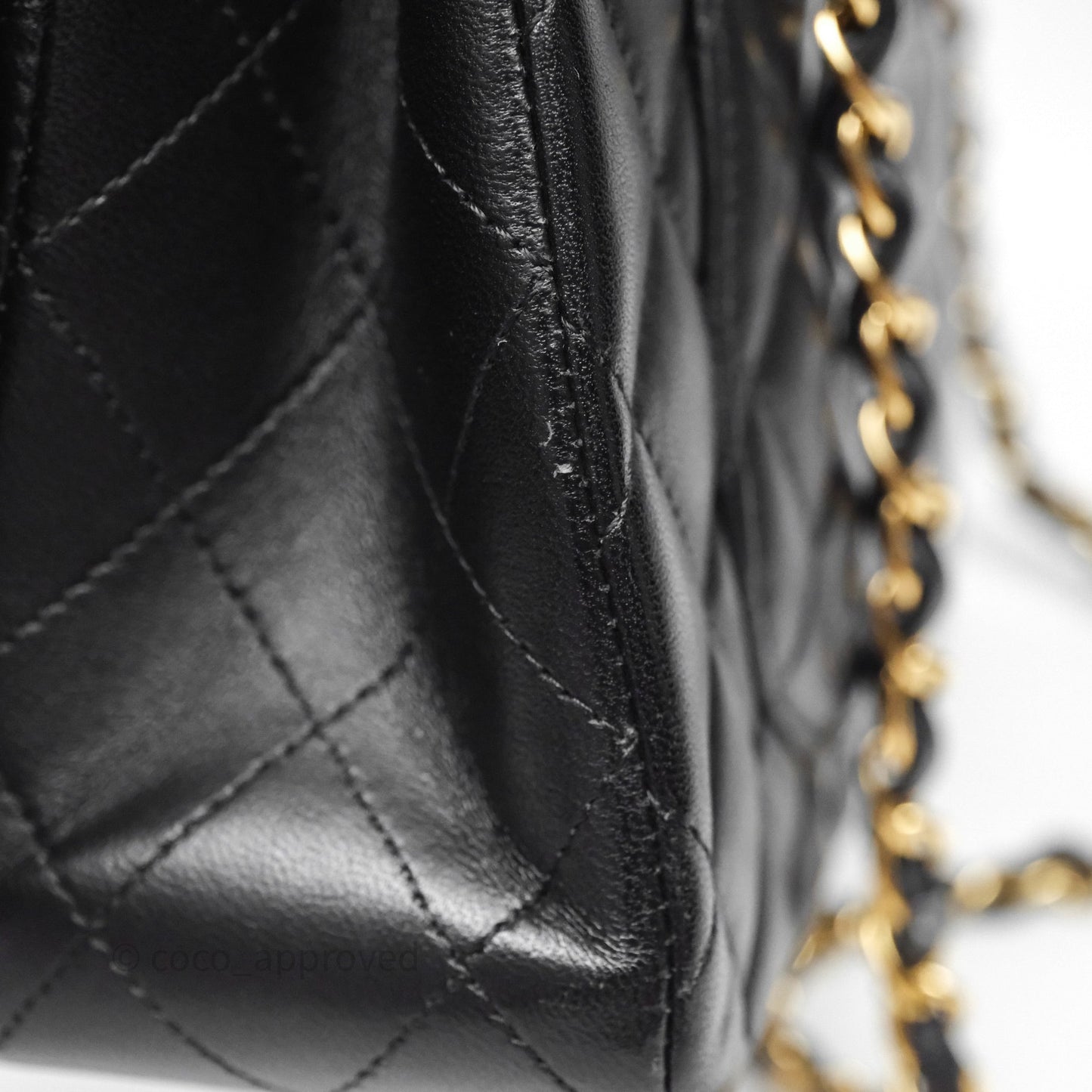 Chanel Small Classic Flap Quilted Black Lambskin Gold Hardware