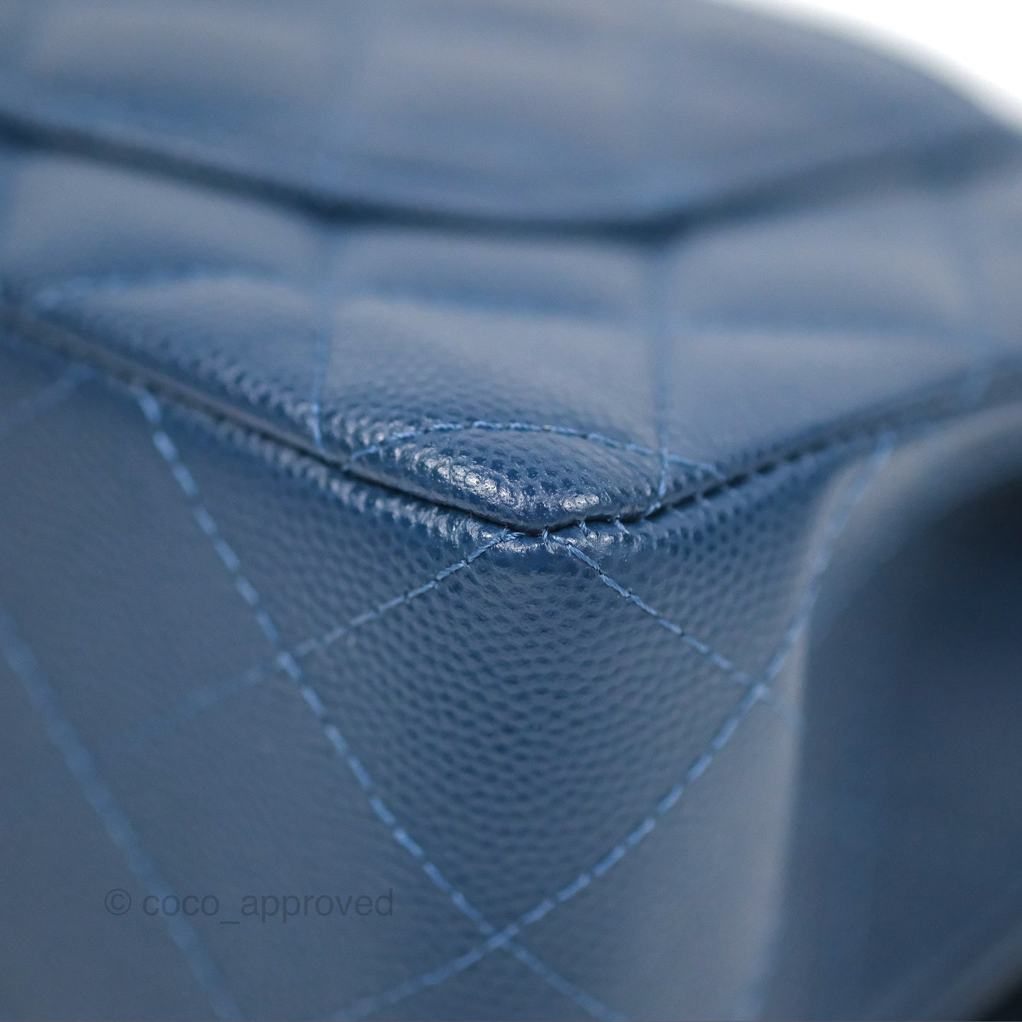 Chanel Small Classic Quilted Flap Navy Caviar Gold Hardware