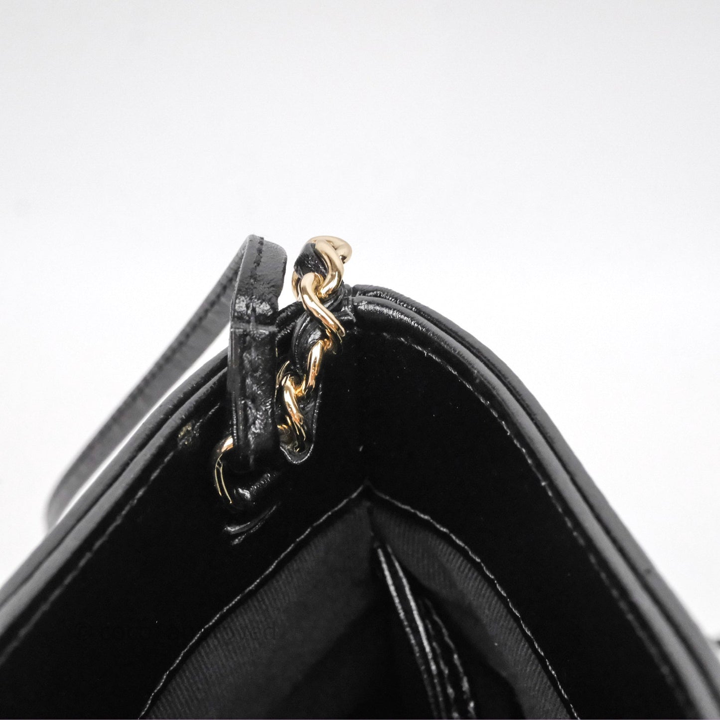Chanel 31 Small Shopping Bag Shiny Lambskin Black Gold Hardware