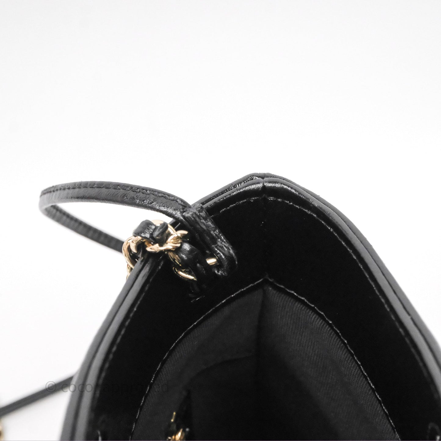 Chanel 31 Small Shopping Bag Shiny Lambskin Black Gold Hardware