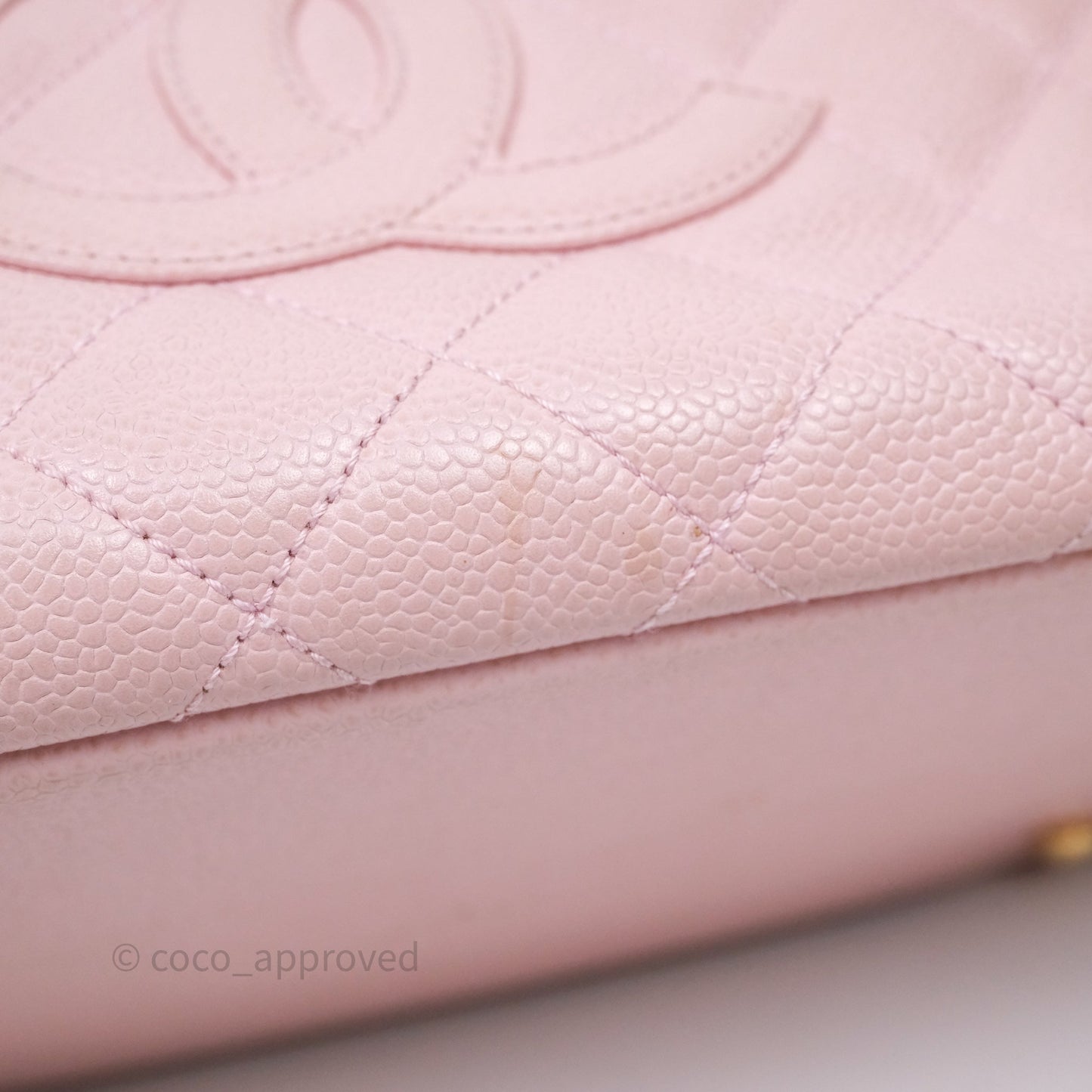 Chanel PTT Petite Timeless Shopping Tote Bag Pink Caviar Gold Hardware
