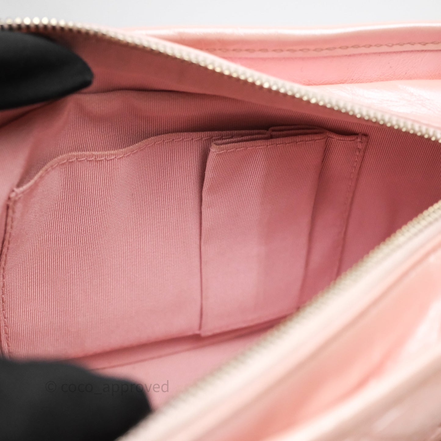 Chanel Small Gabrielle Hobo Iridescent Pink Aged Calfskin Mixed Hardware