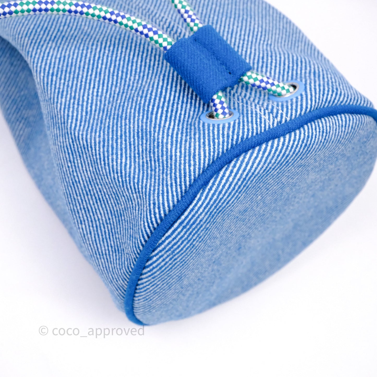 Hermes Les Cabanes Duffle Bag 7F Bleu Paon