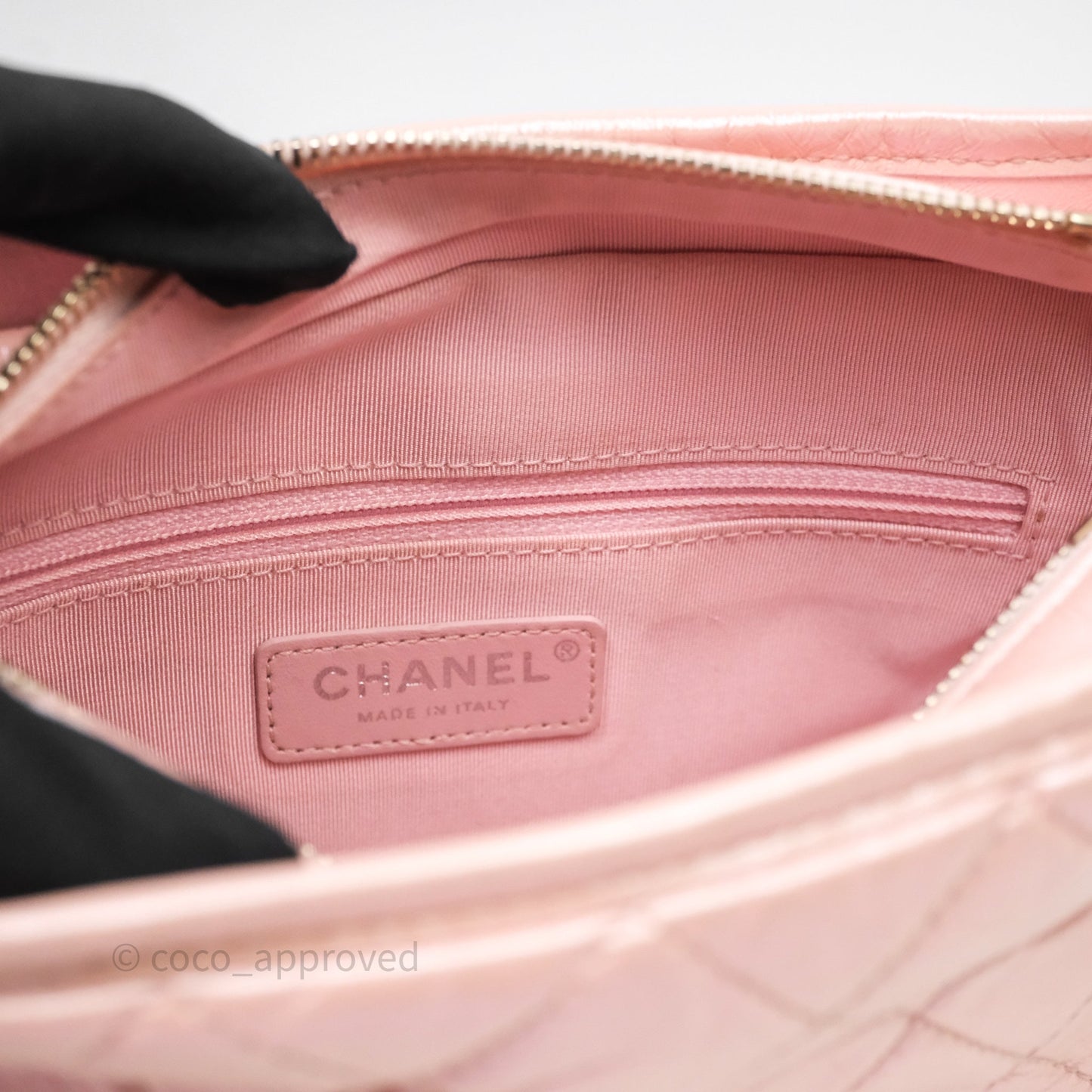 Chanel Small Gabrielle Hobo Iridescent Pink Aged Calfskin Mixed Hardware